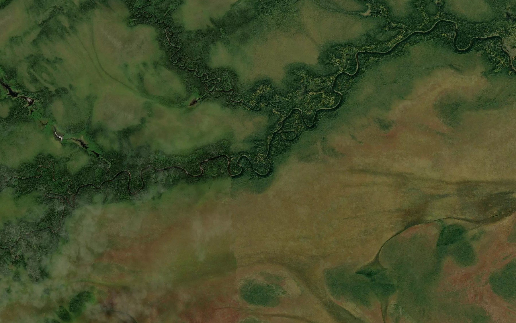 Satellite map of the Martison Creek
