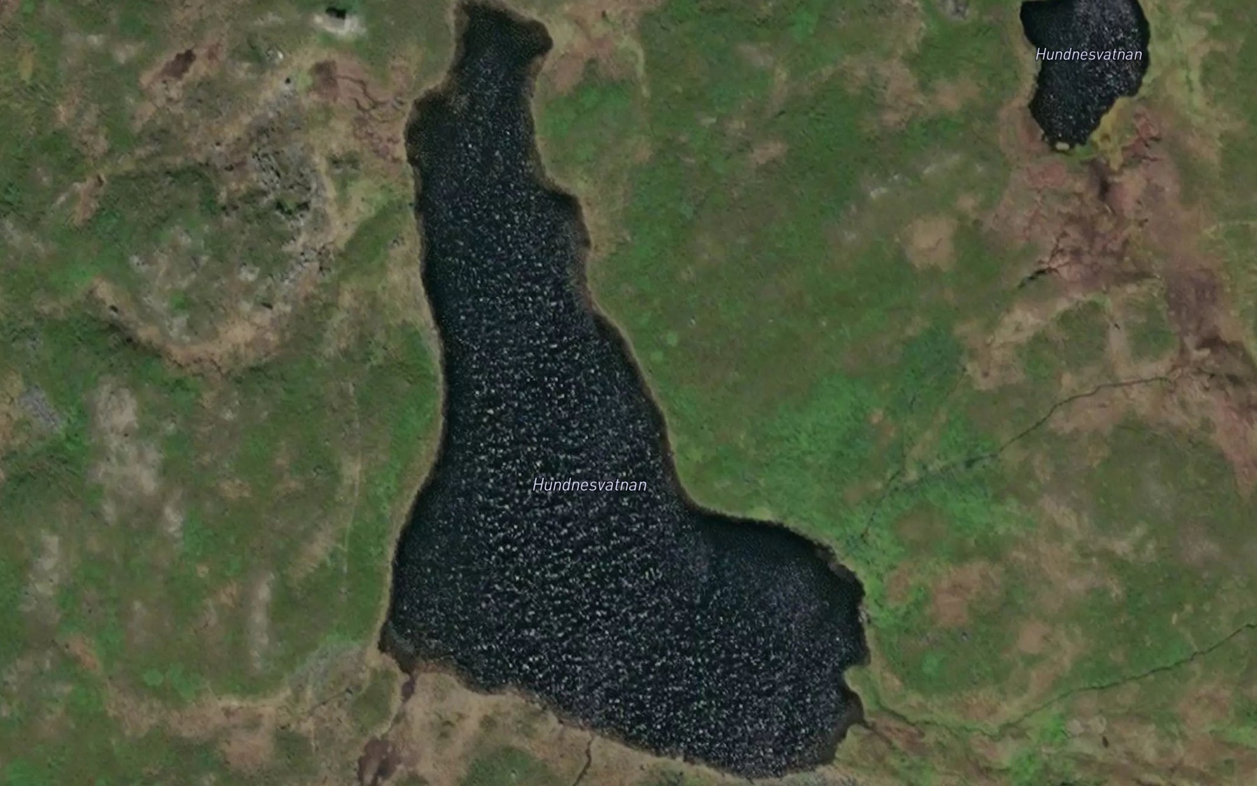 Satellite map of the Hundnesvatnan