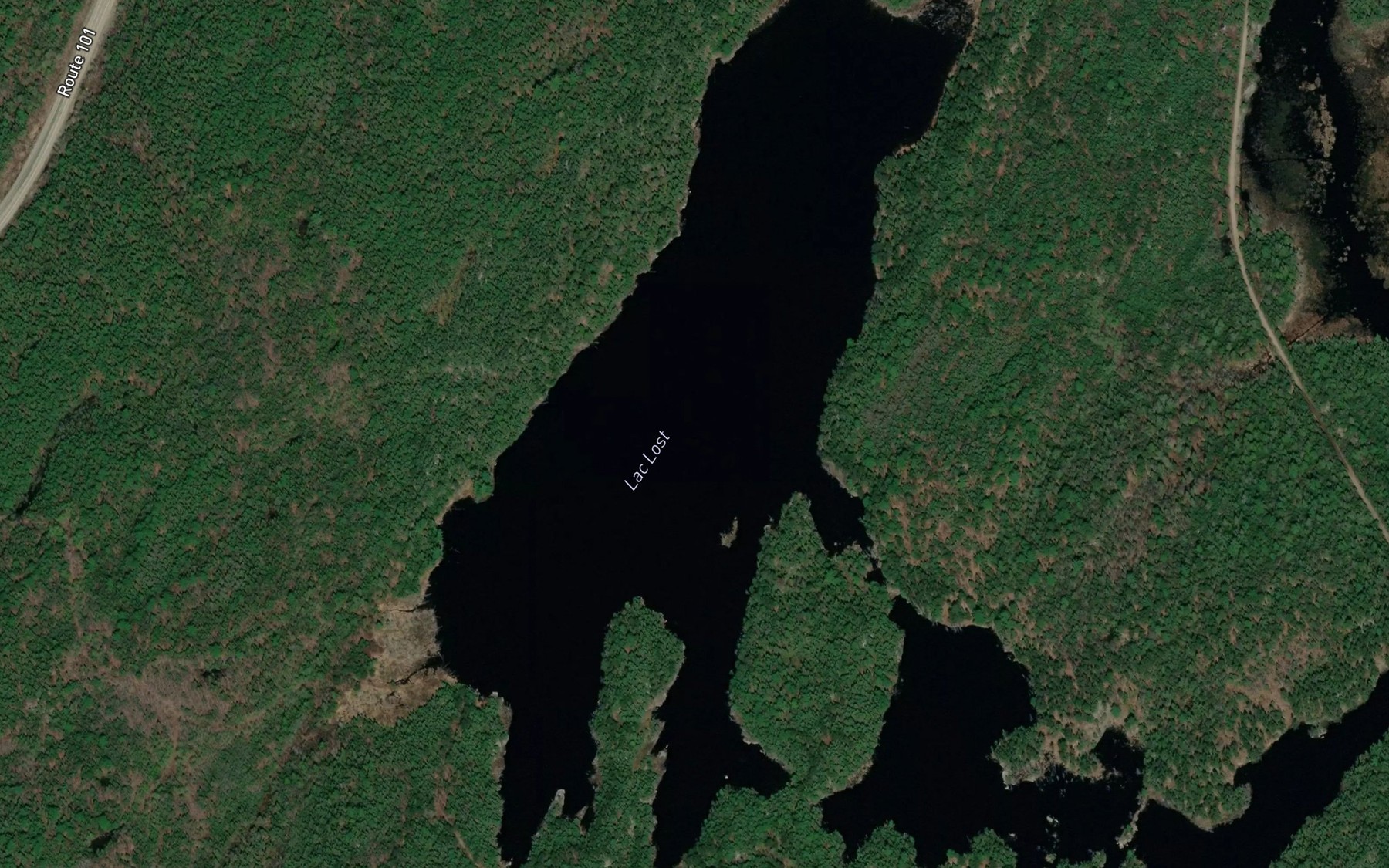 Satellite map of the Lac Lost