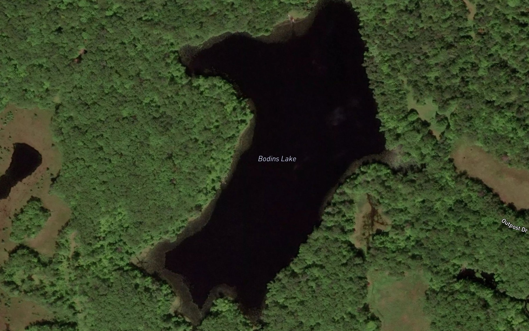 Satellite map of the Bodins Lake