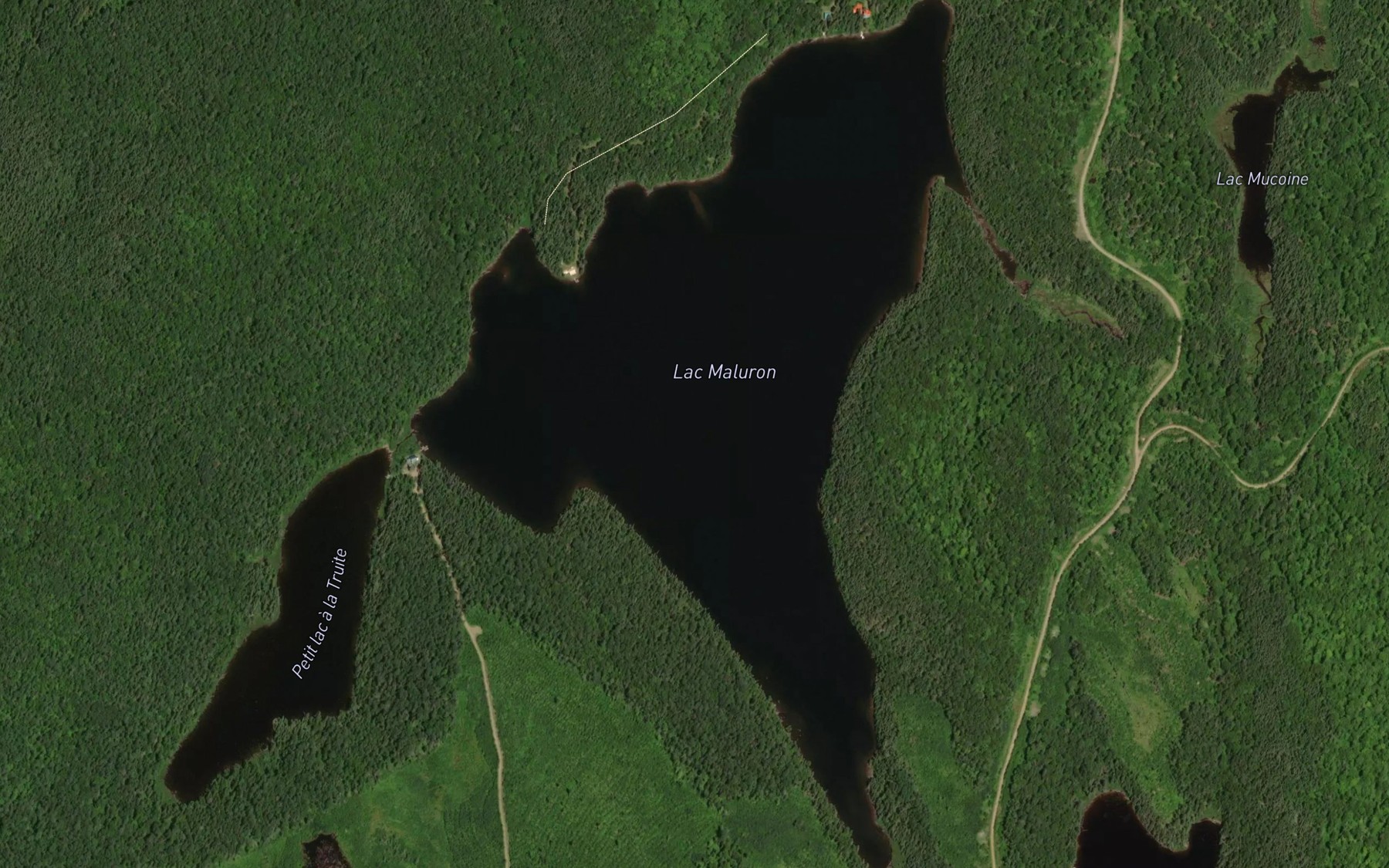 Satellite map of the Lac Maluron