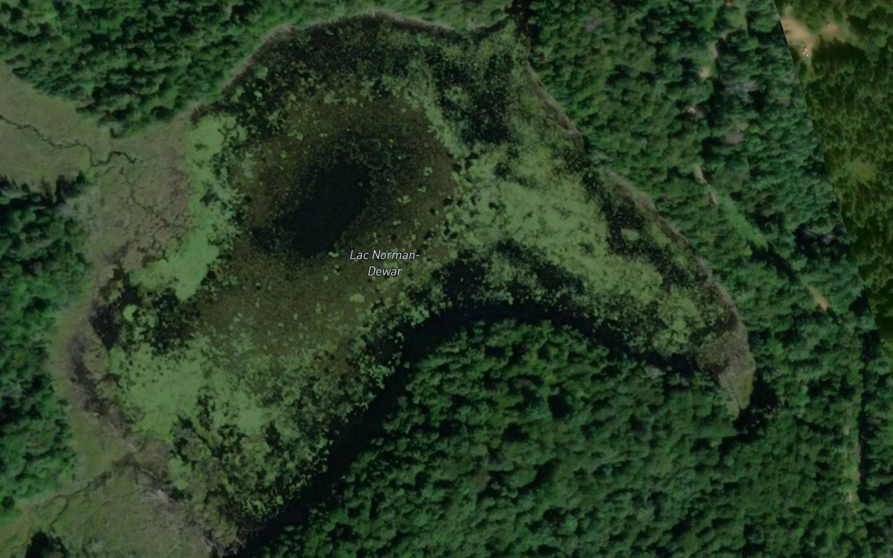 Satellite map of the Lac Norman-Dewar