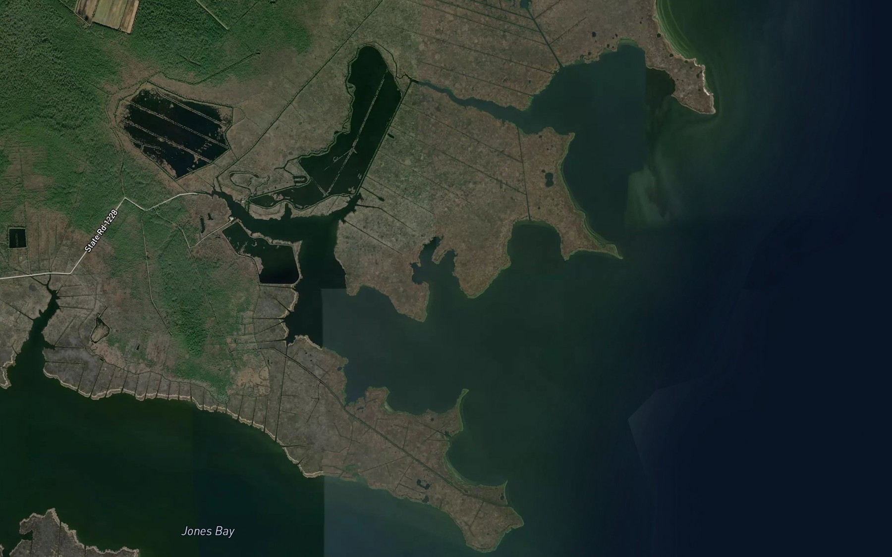 Satellite map of the Little Oyster Creek