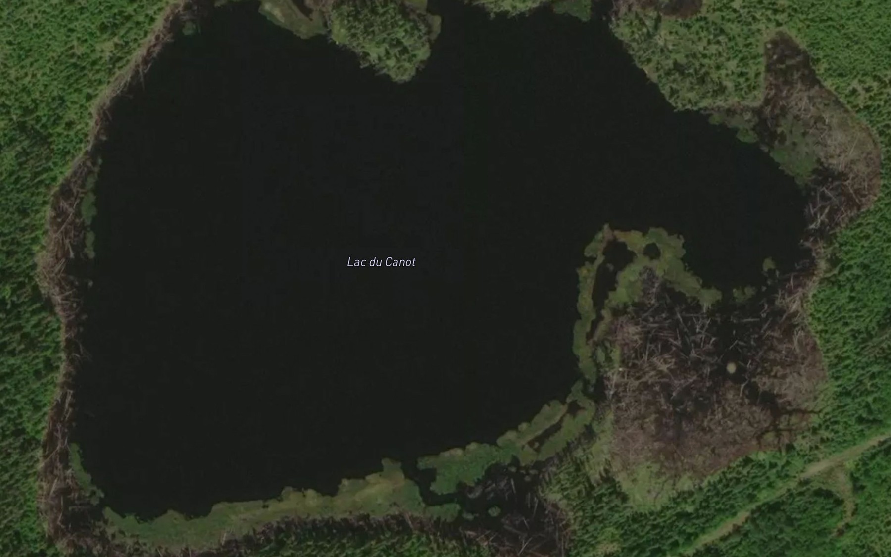 Satellite map of the Lac du Canot