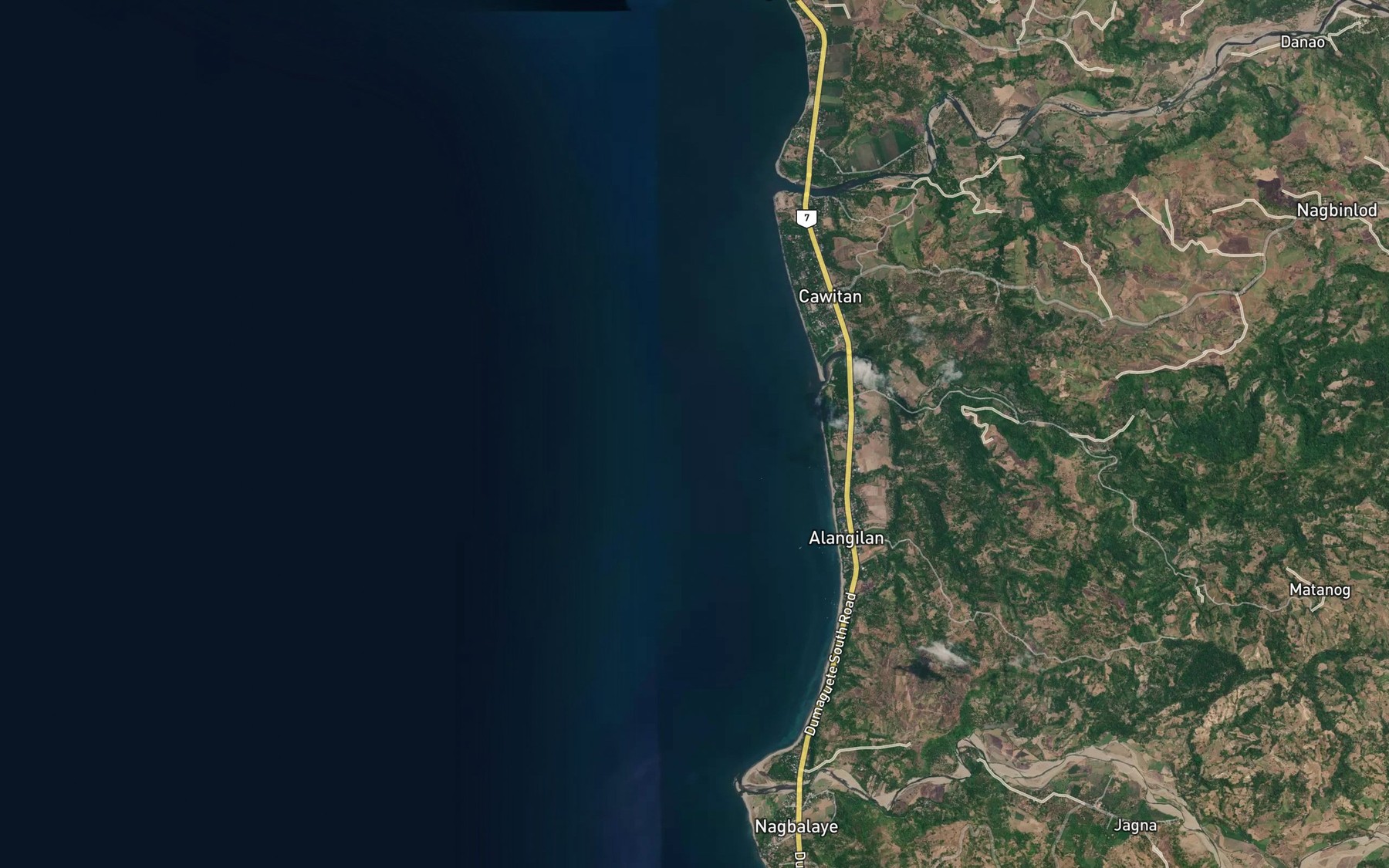 Satellite map of the Agonipa Creek