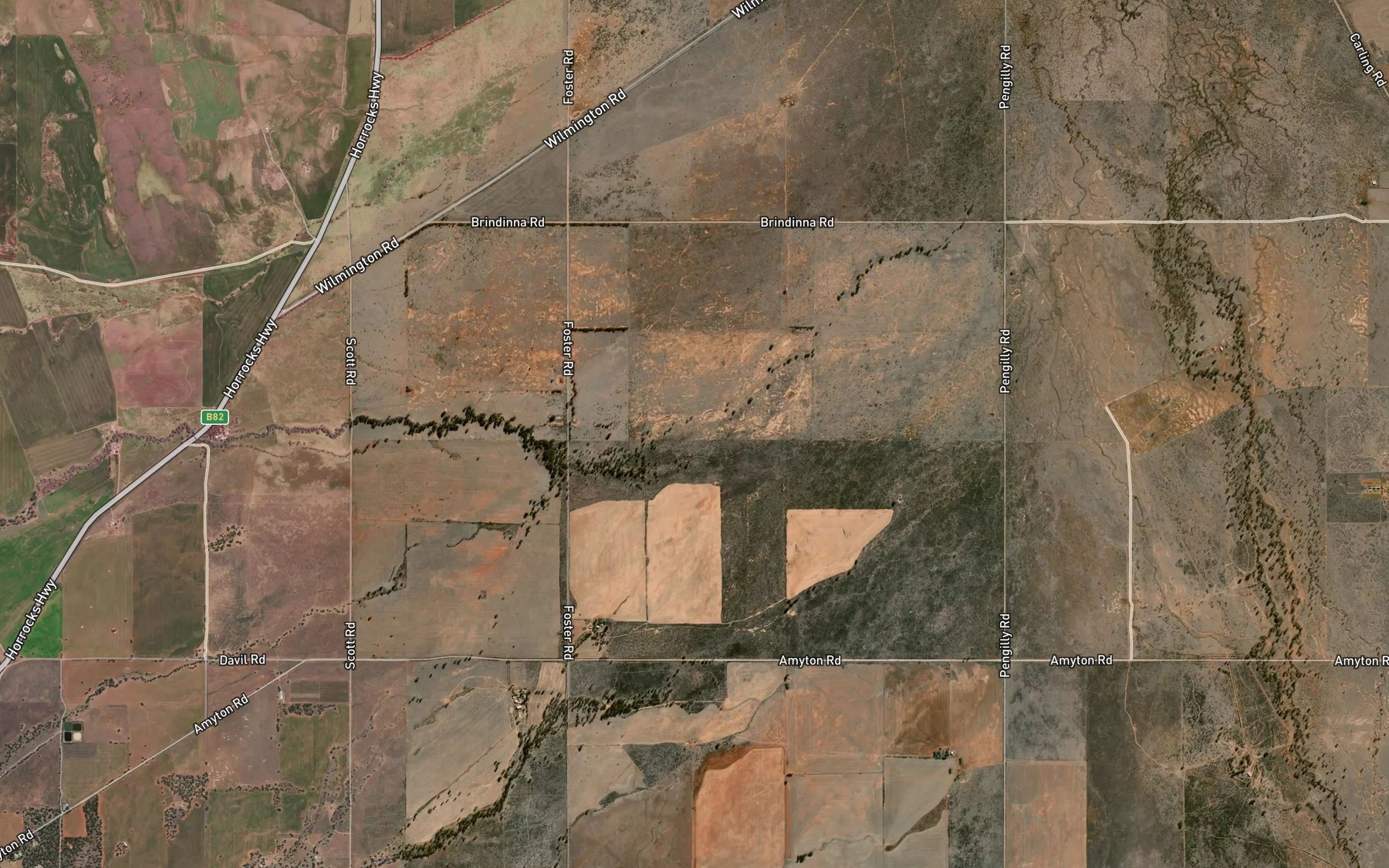 Satellite map of the Stony Creek