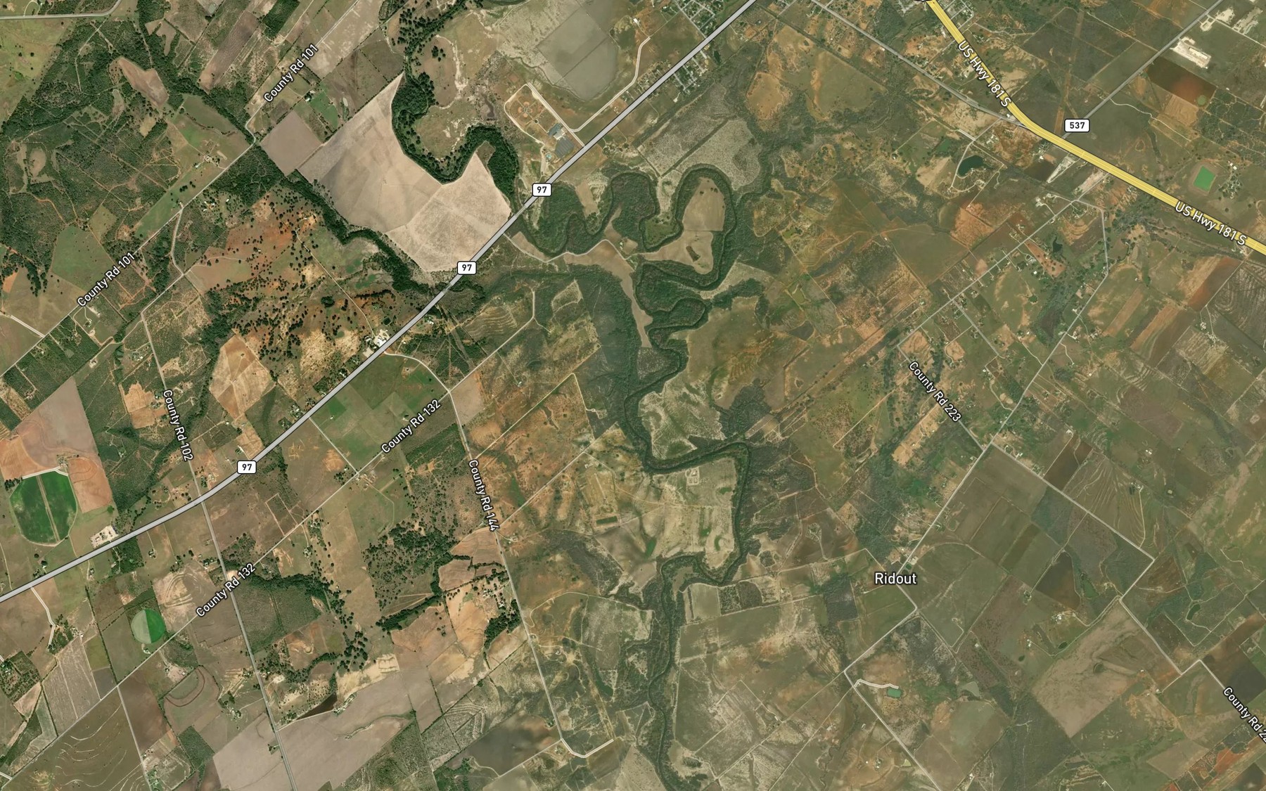 Satellite map of the Picosa Creek