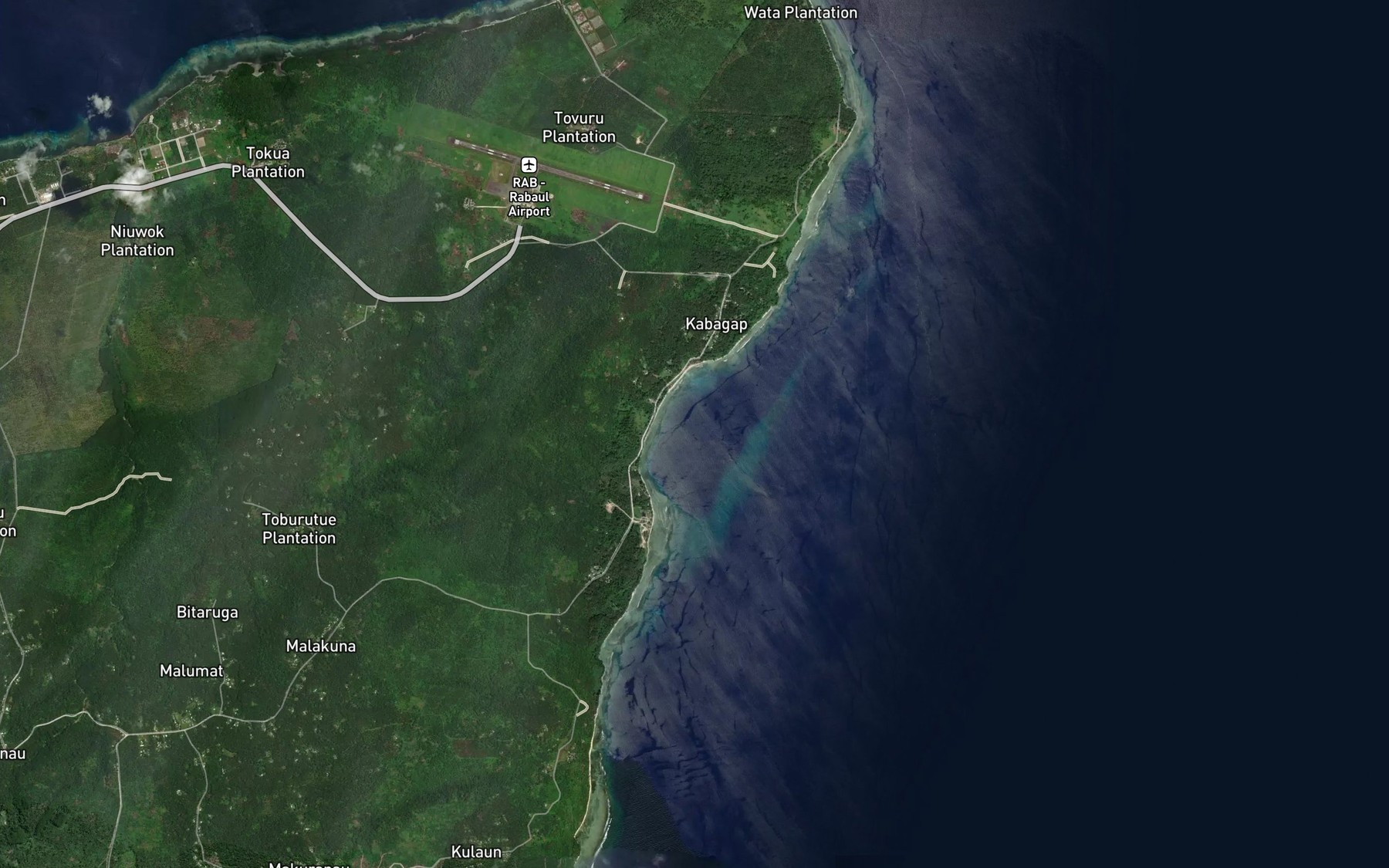 Satellite map of the Namalili Bay