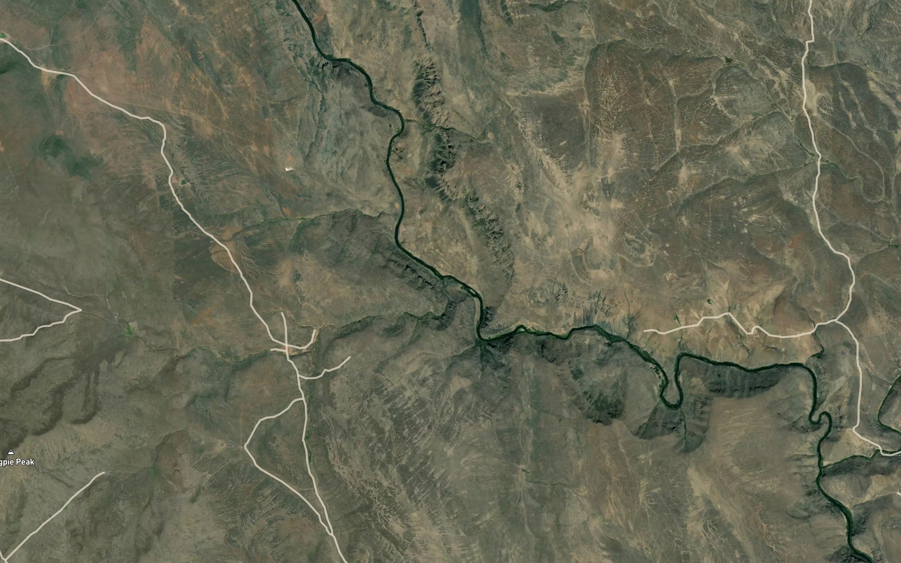 Satellite map of the Magpie Creek