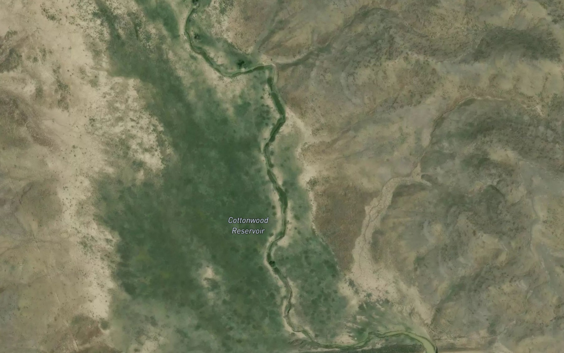 Satellite map of the Cottonwood Reservoir