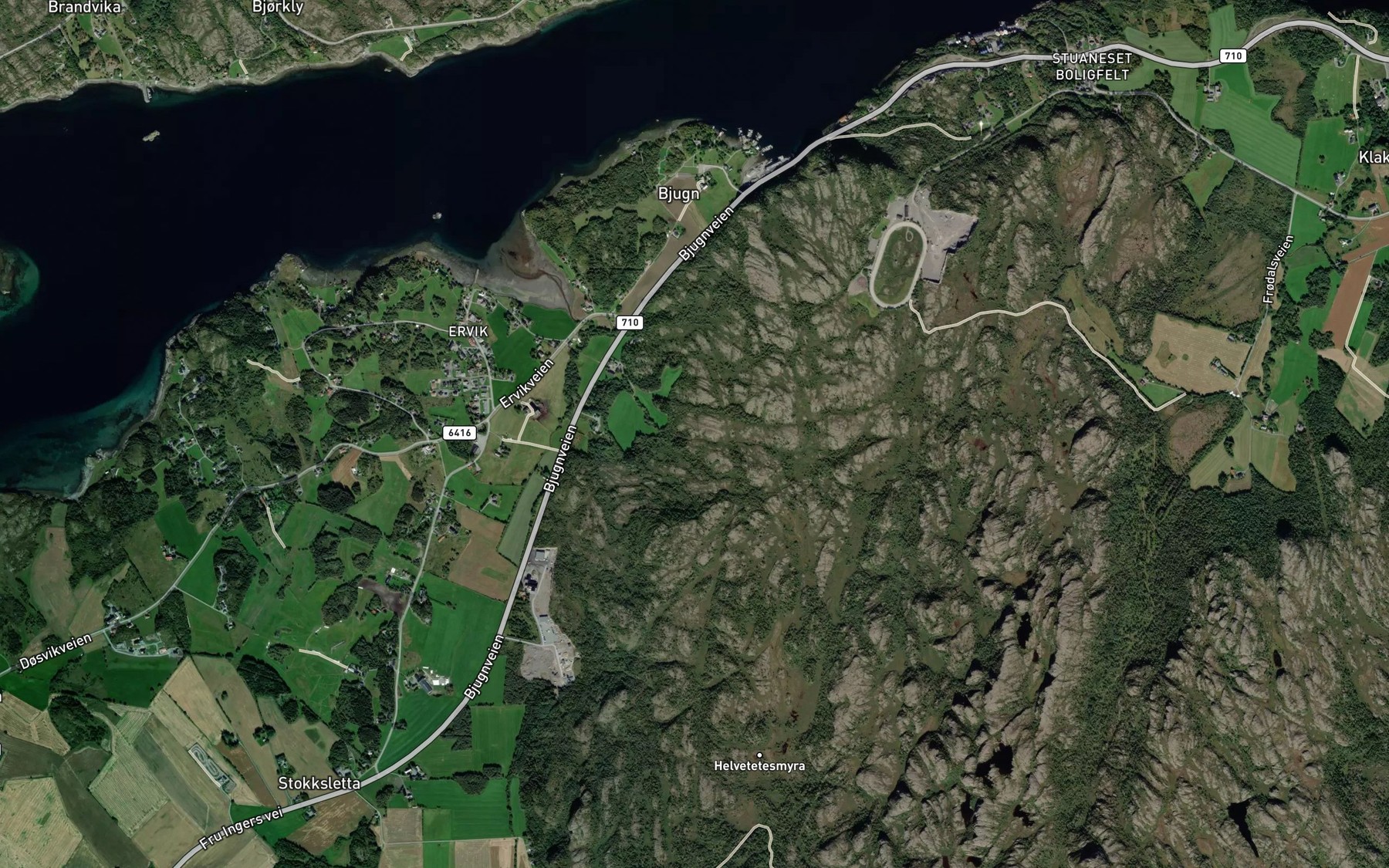 Satellite map of the Storlibekken