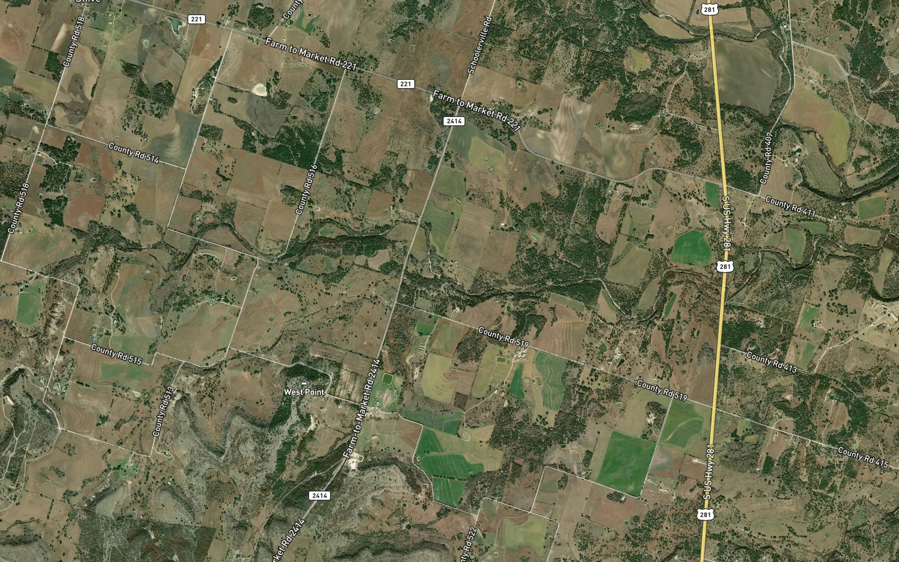 Satellite map of the Hoffman Branch