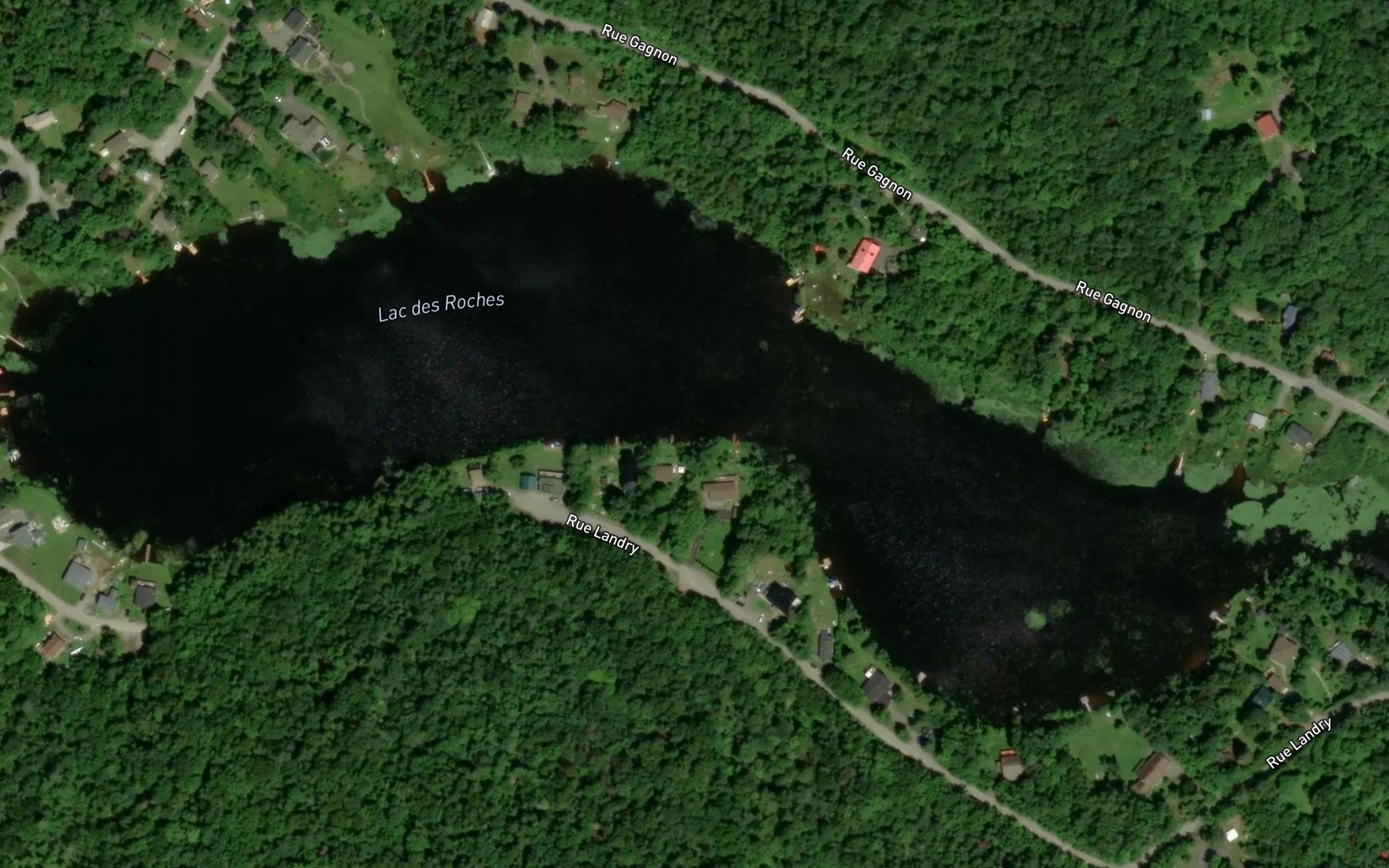 Satellite map of the Lac des Roches