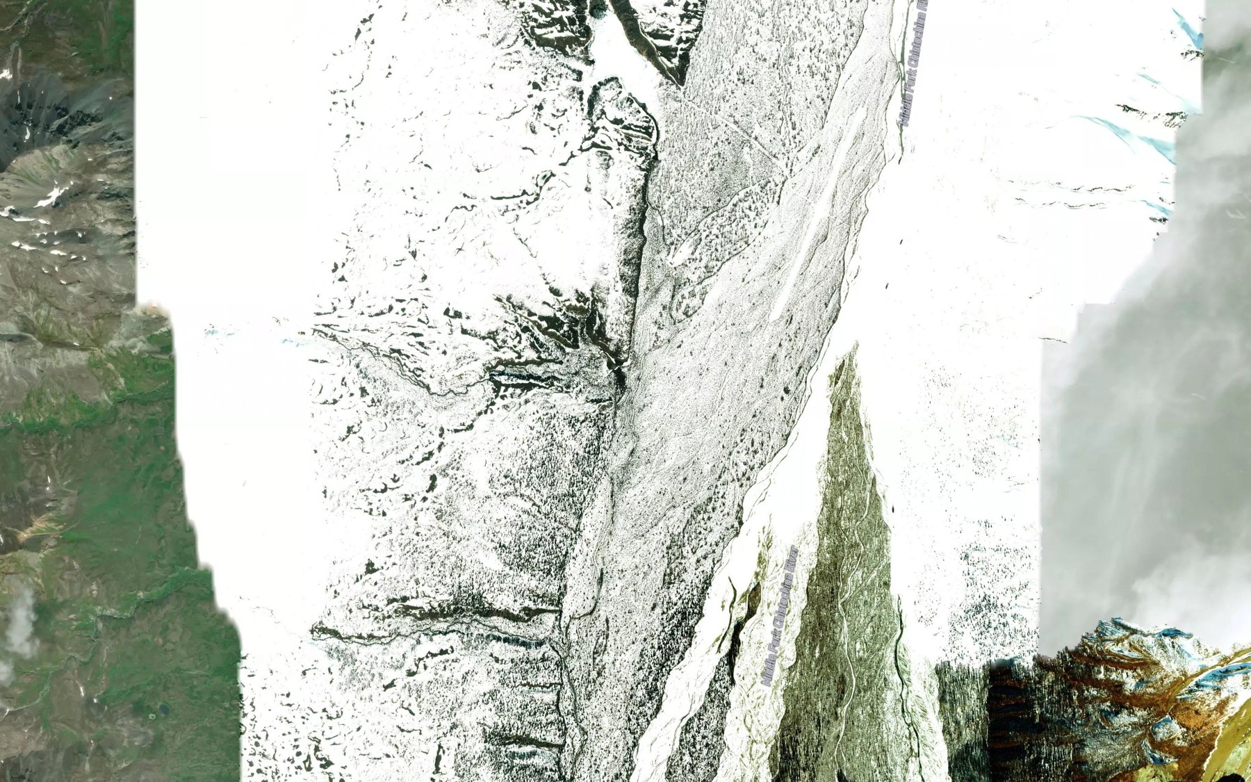 Satellite map of the Ptarmigan Creek