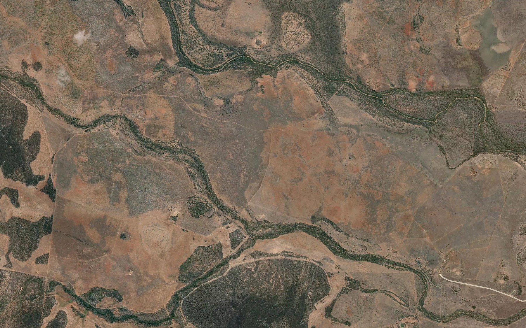 Satellite map of the Crystal Creek