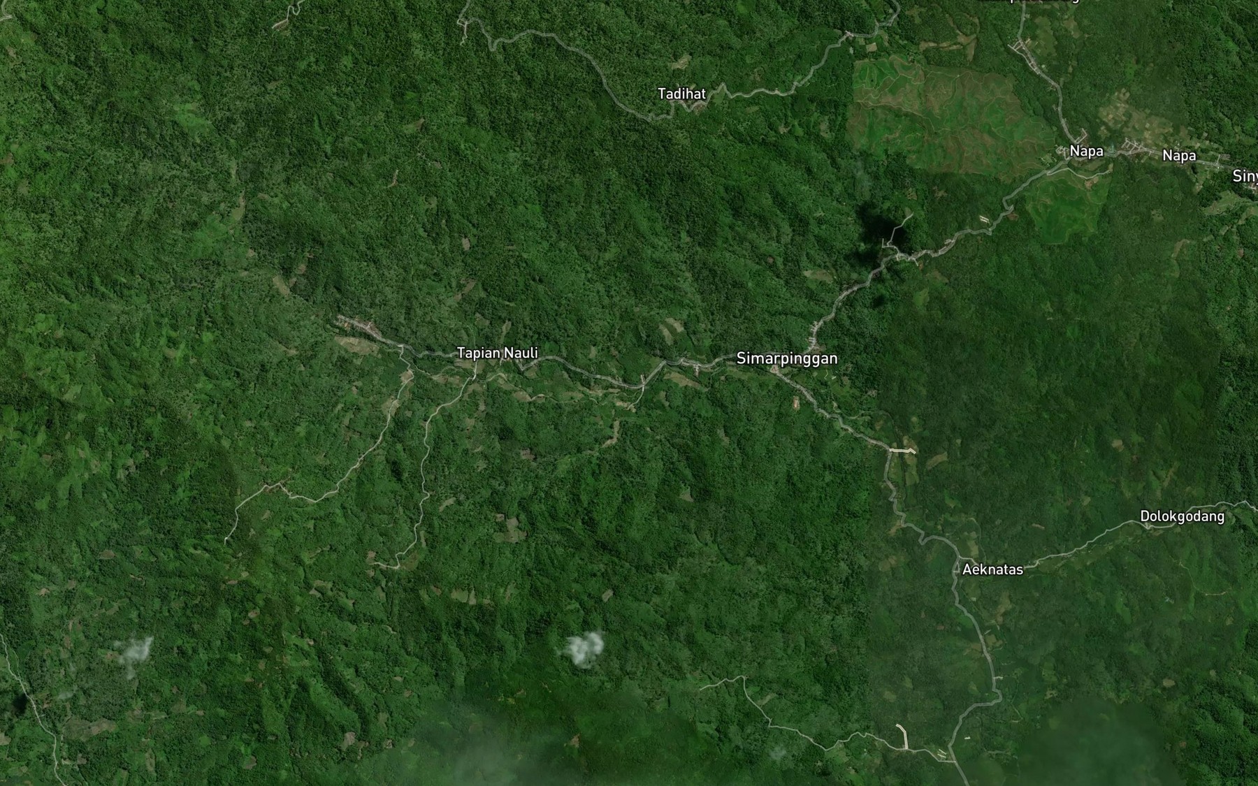 Satellite map of the Aek Tapas