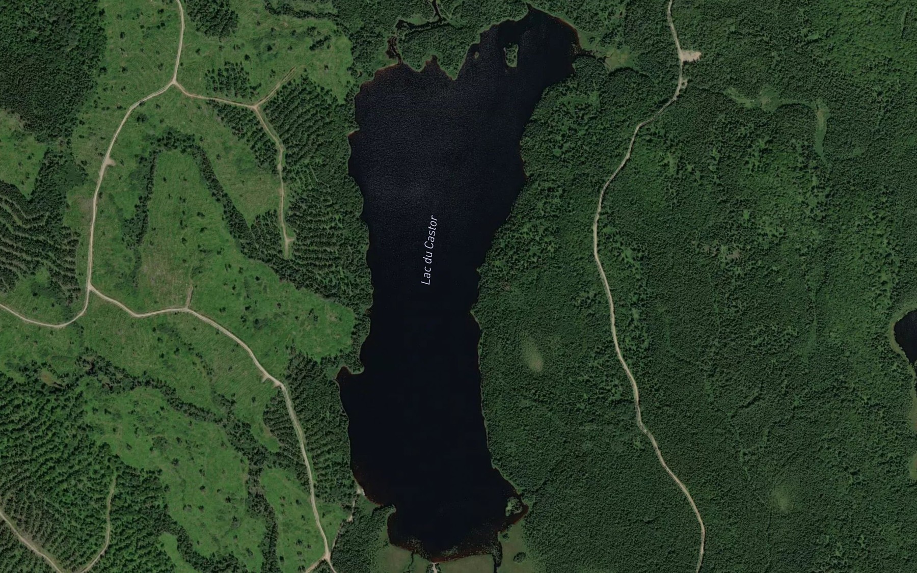 Satellite map of the Lac du Castor