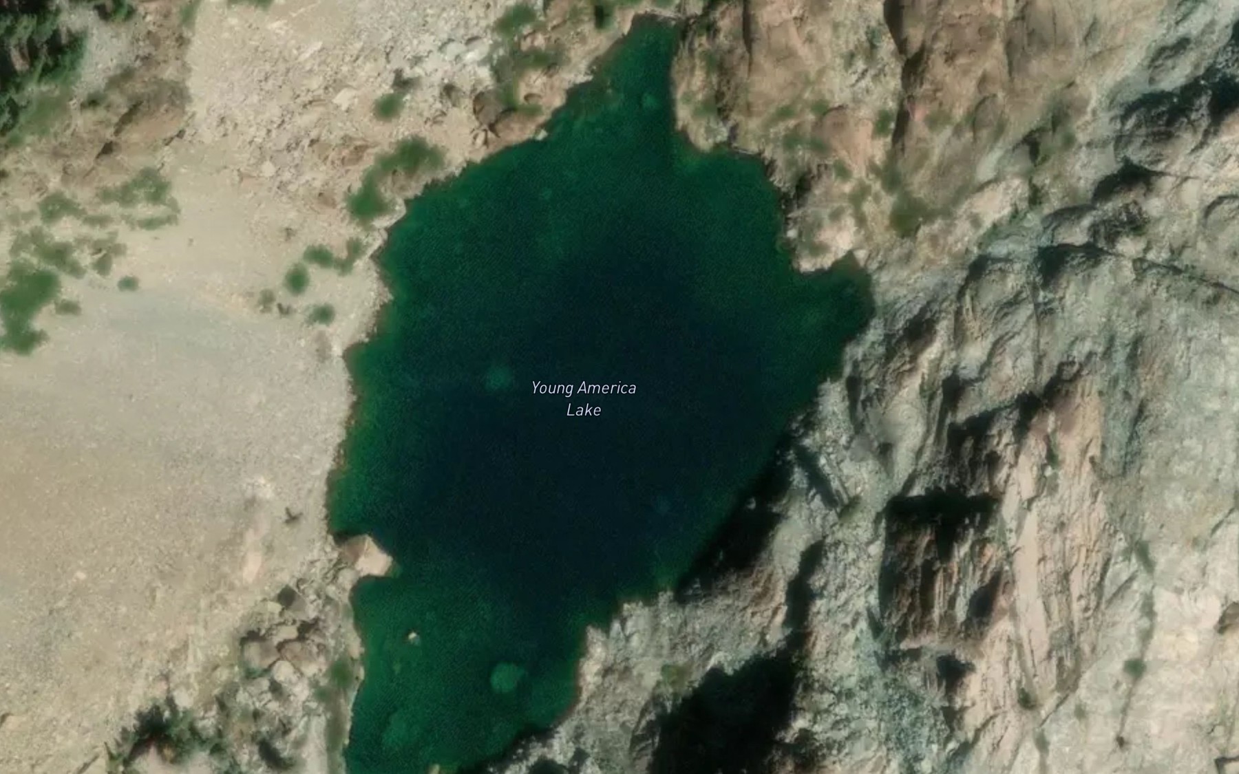 Satellite map of the Young America Lake