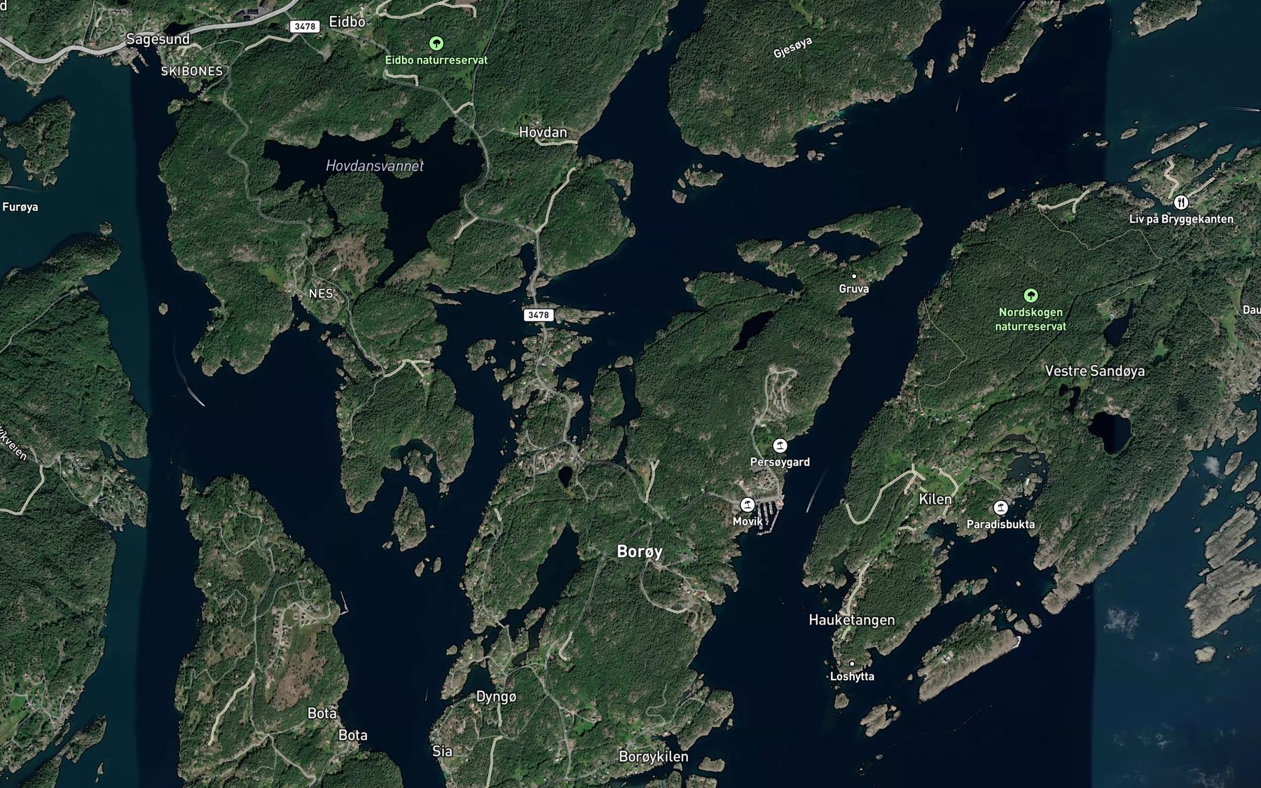 Satellite map of the Berberkilen