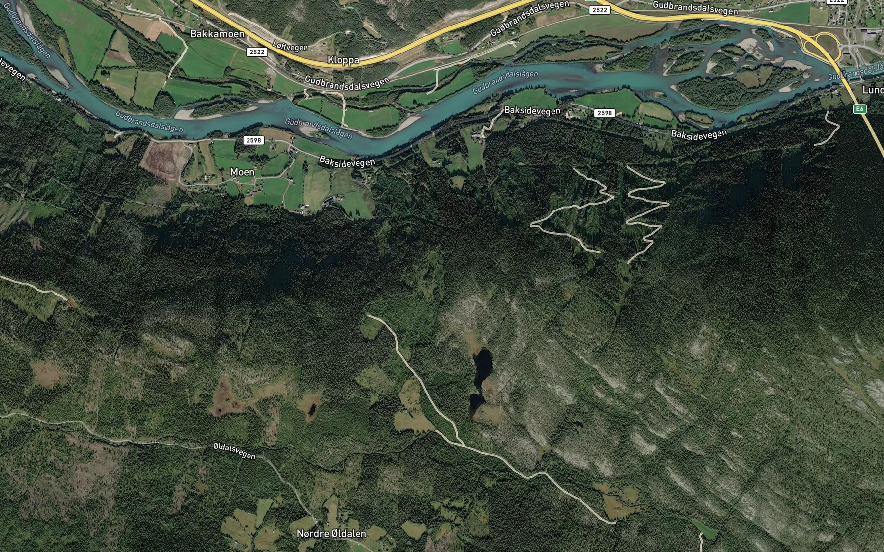 Satellite map of the Skardbekken