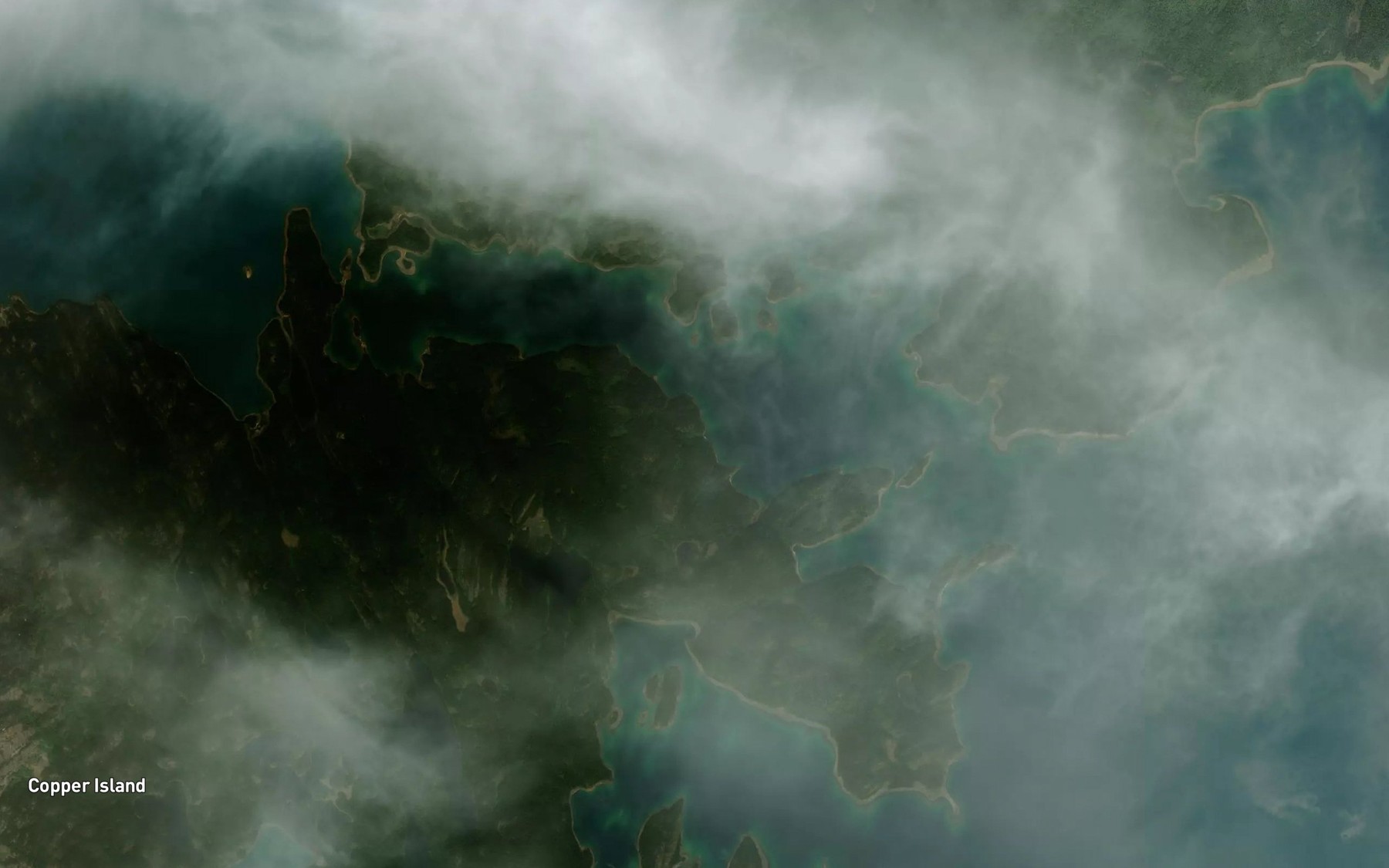 Satellite map of the First Narrows