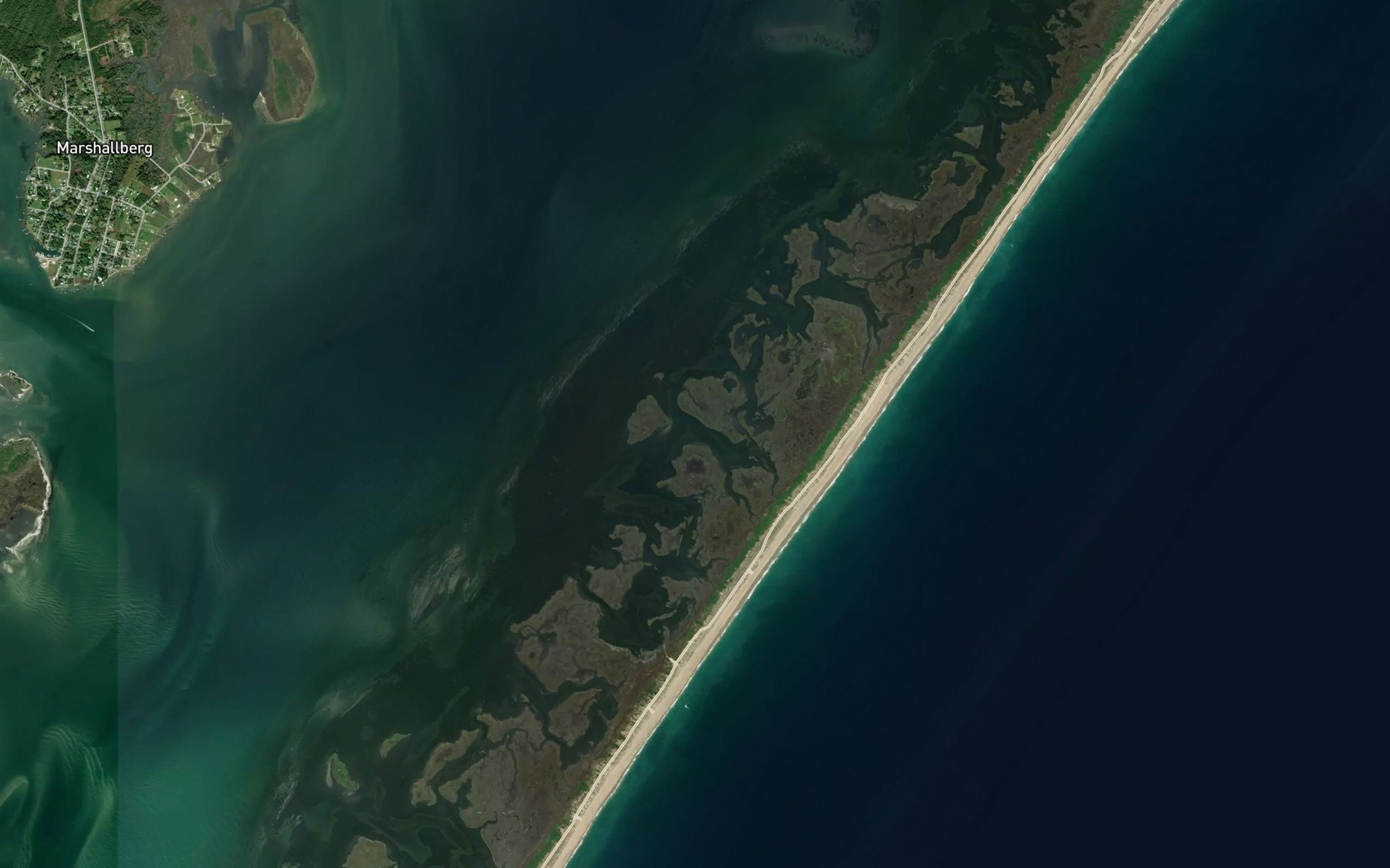 Satellite map of the Zack Creek