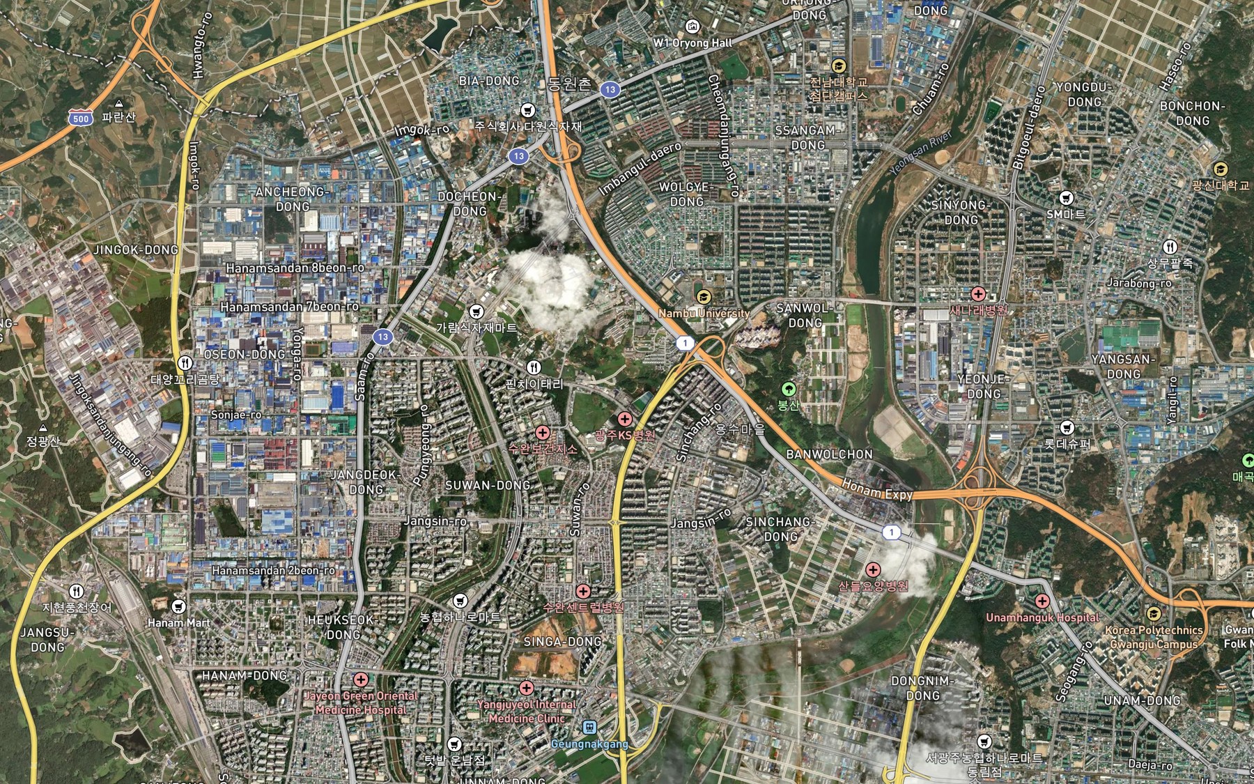 Satellite map of the Suwan I Je