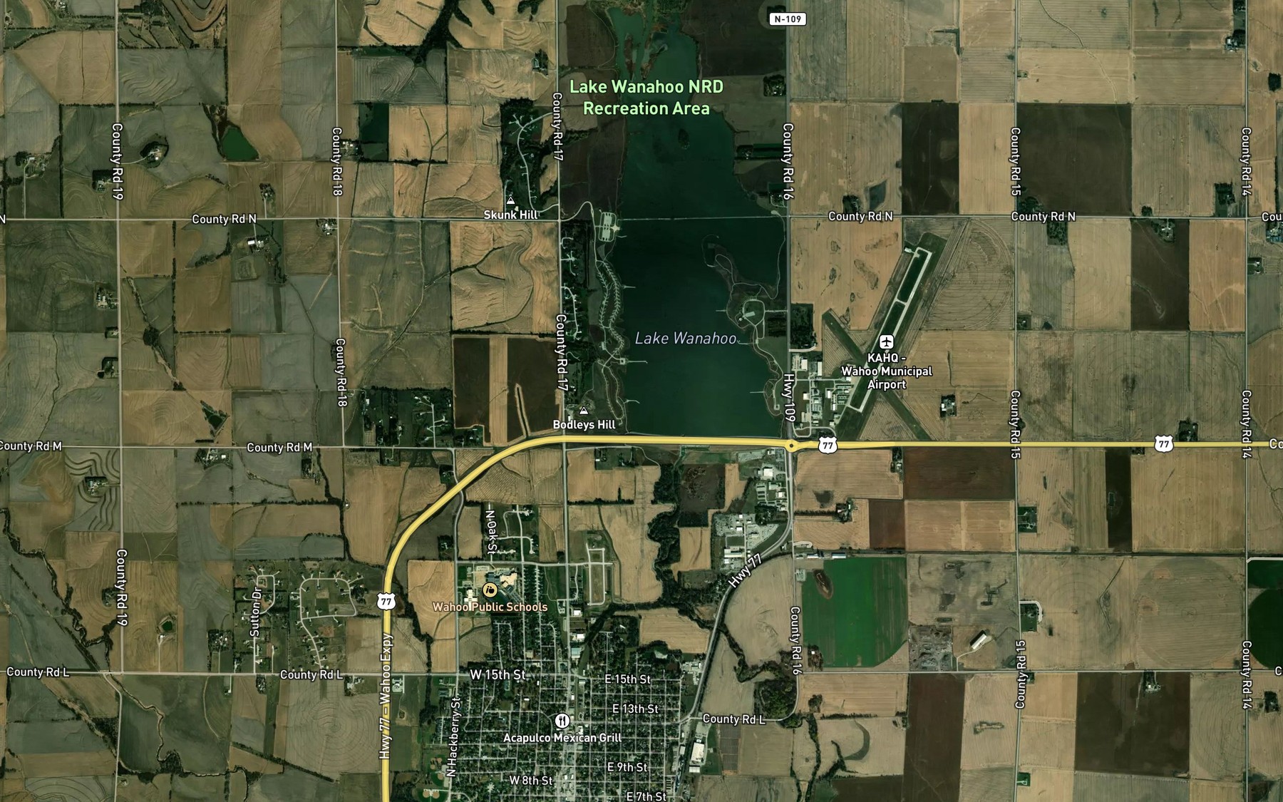 Satellite map of the Spot 1