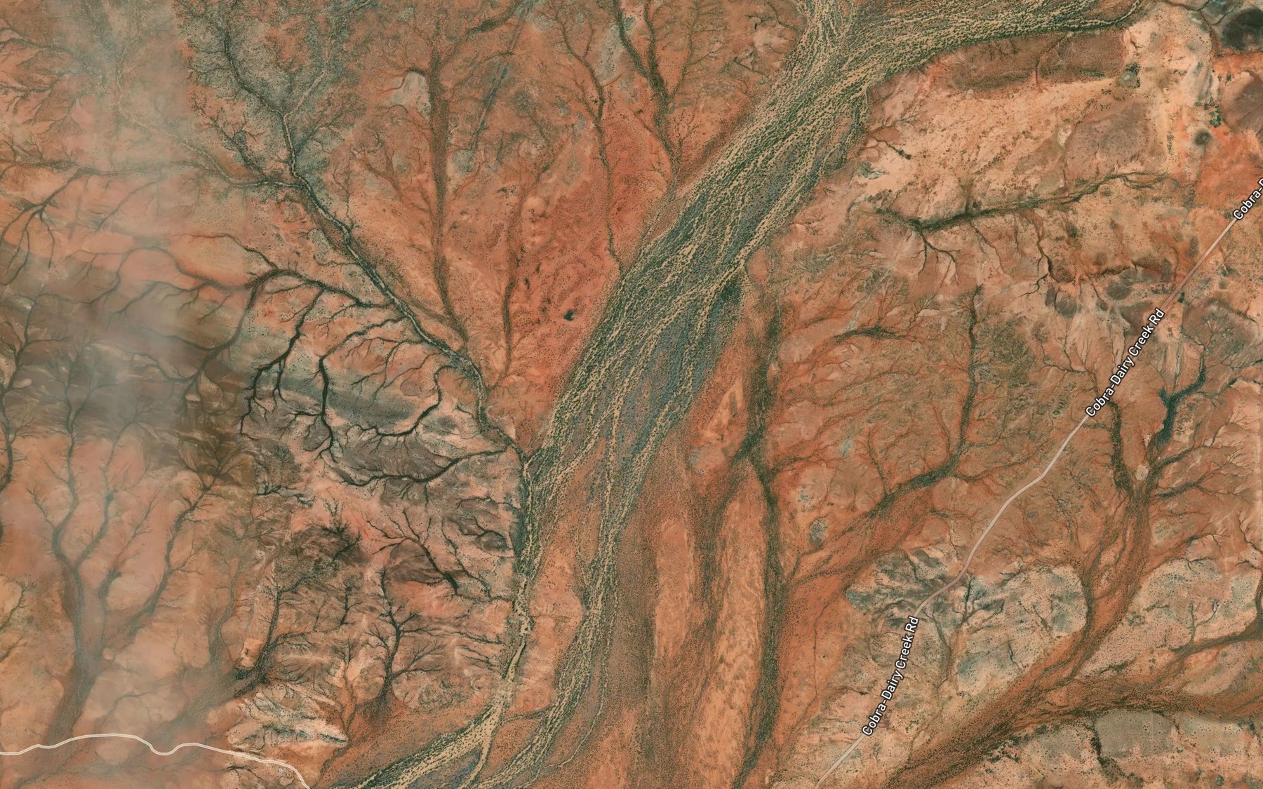 Satellite map of the House Creek