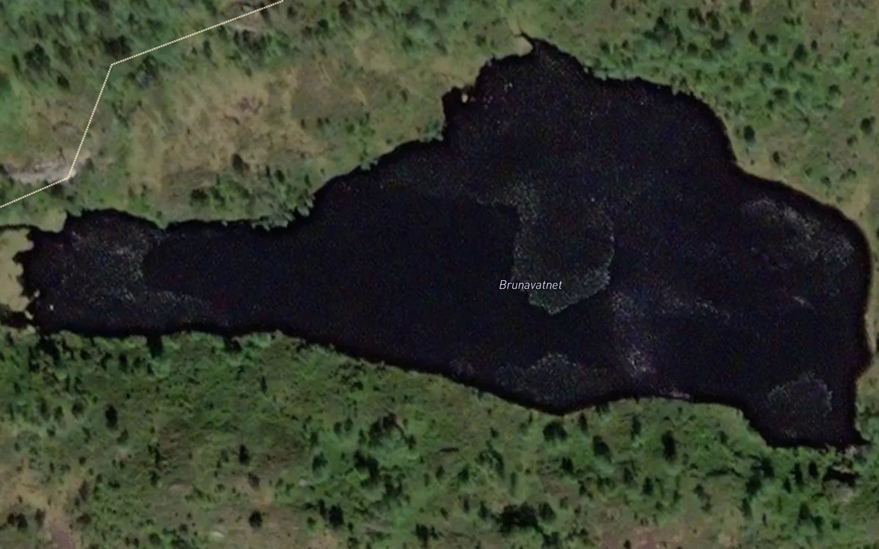 Satellite map of the Brunavatnet
