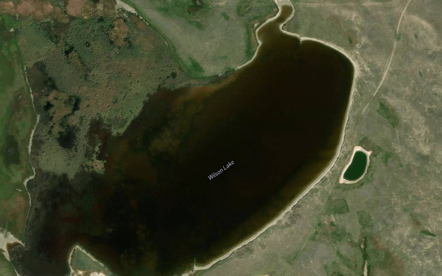 Satellite map of the Wilson Lake