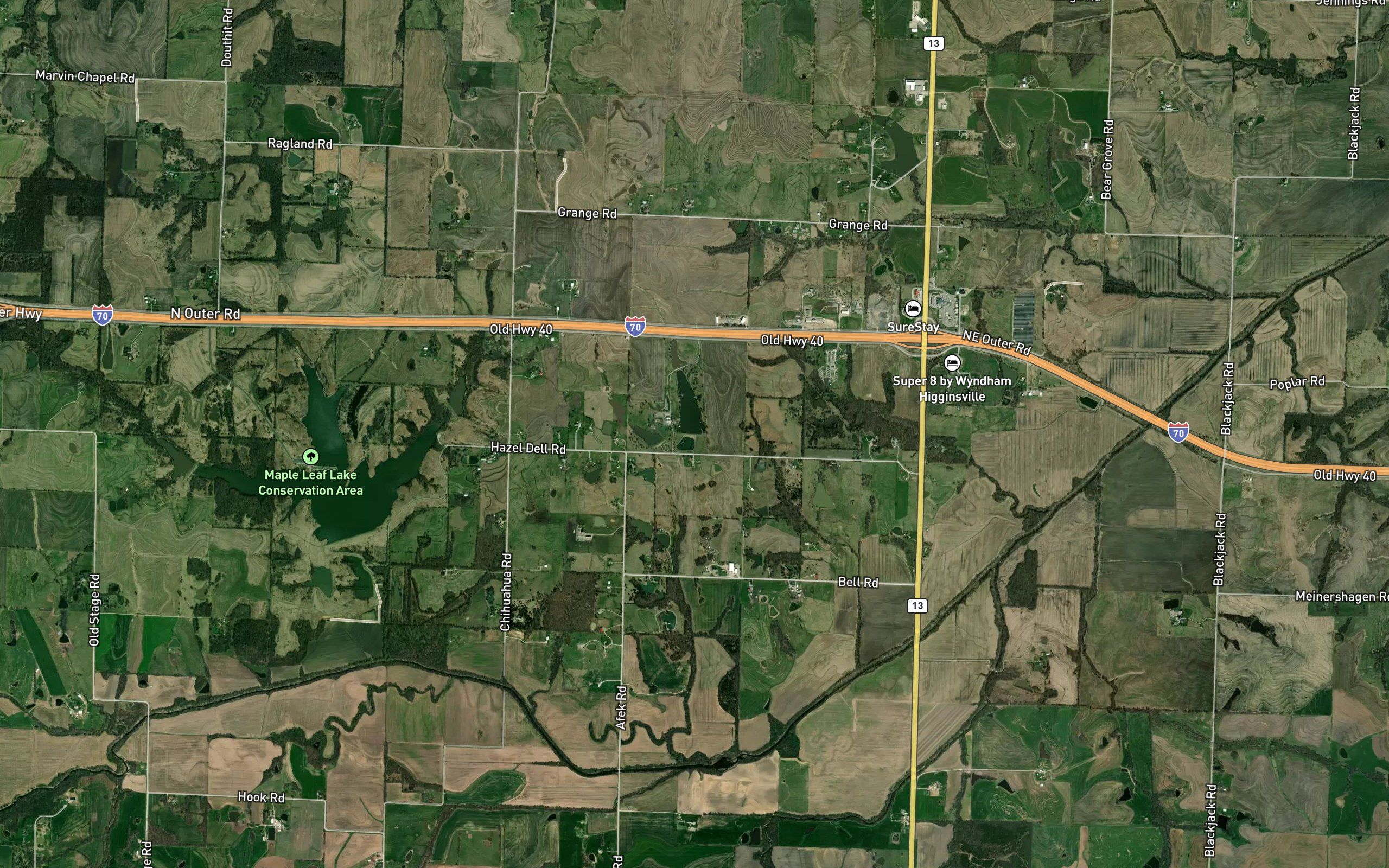 I-70 and 13 Channel Catfish Farm Lake