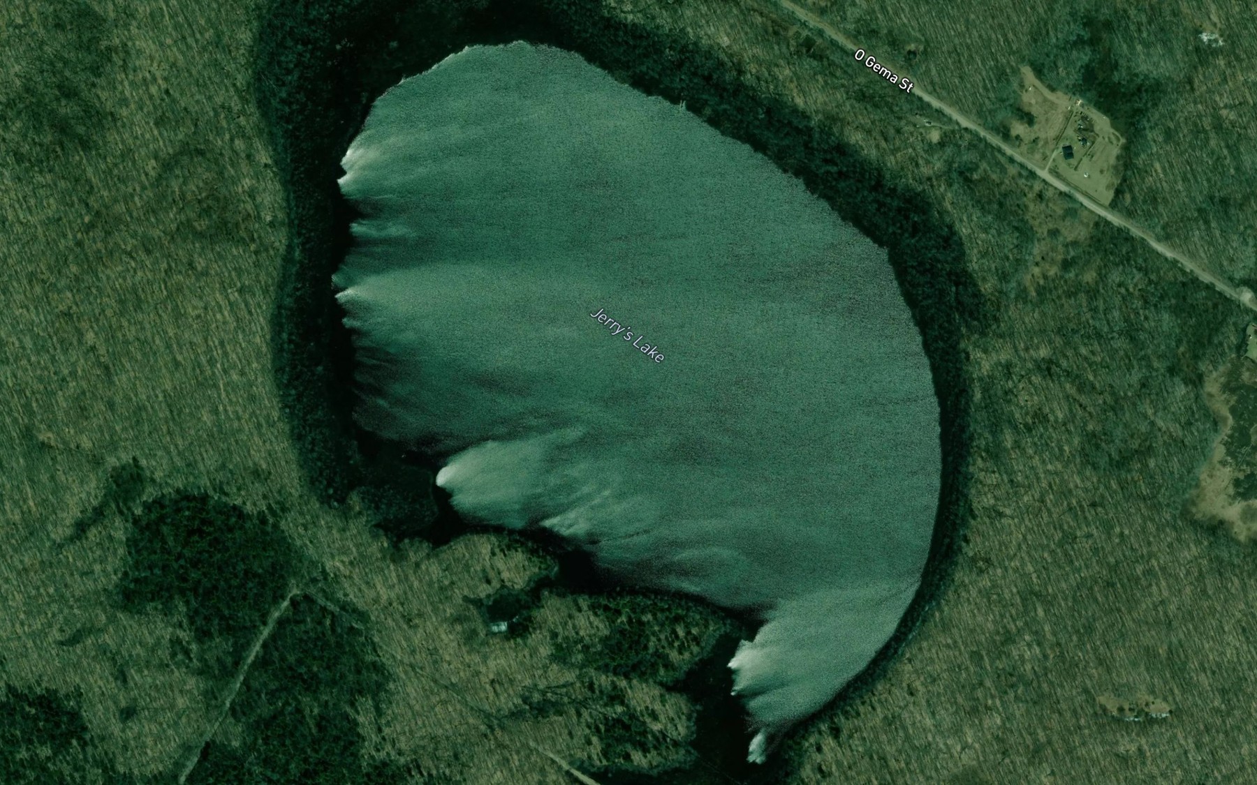 Satellite map of the Jerry's Lake