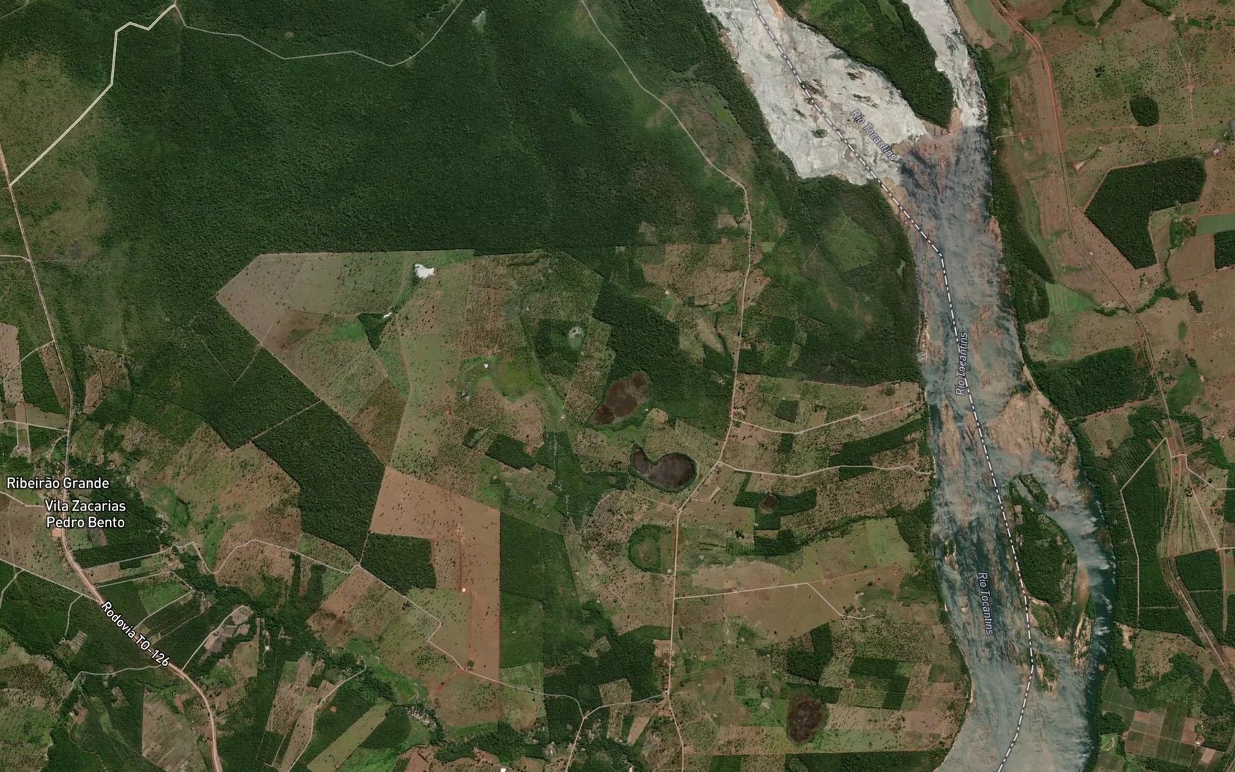 Satellite map of the Lagoa do Mato