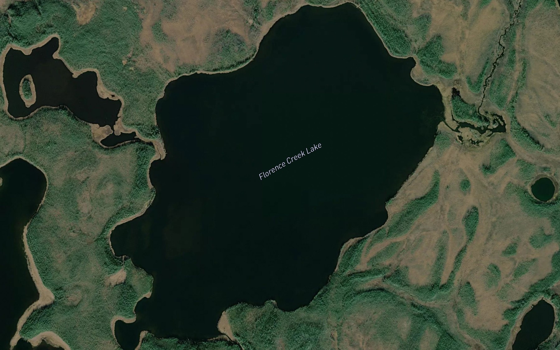 Satellite map of the Florence Creek Lake