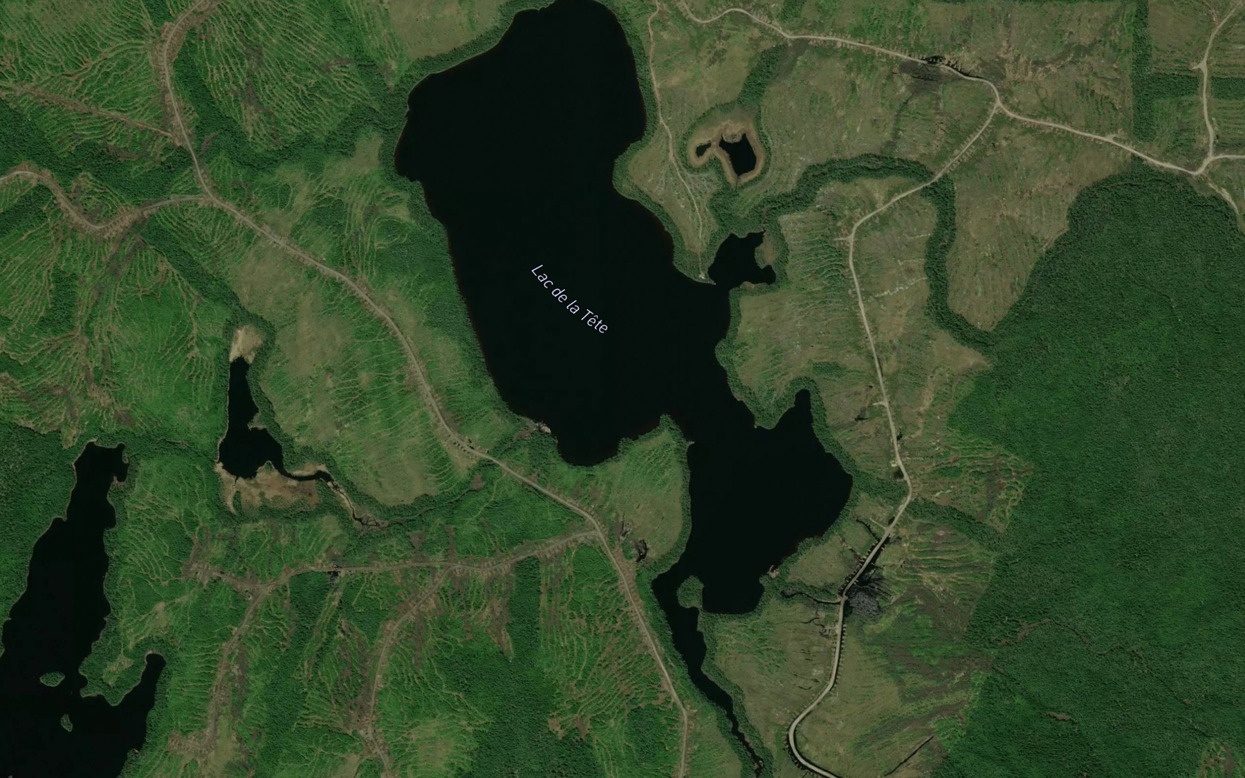 Satellite map of the Lac de la Tete