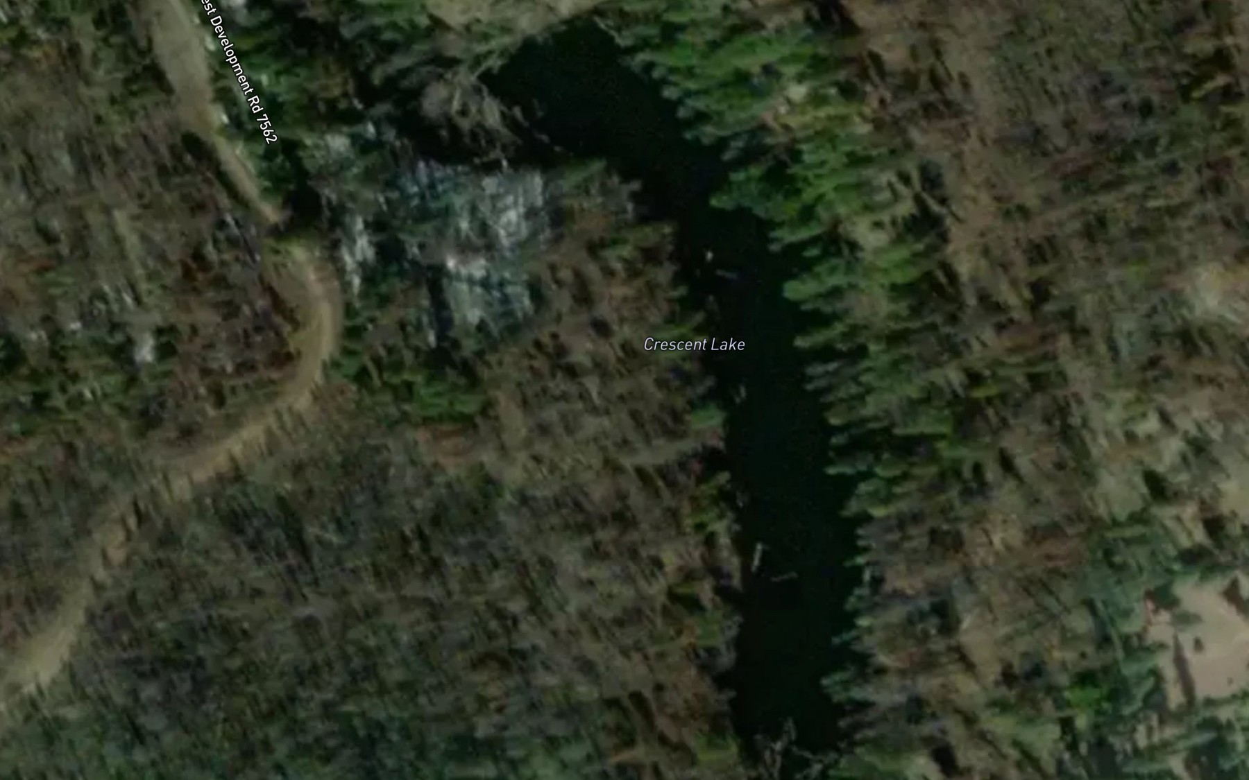Satellite map of the Crescent Lake