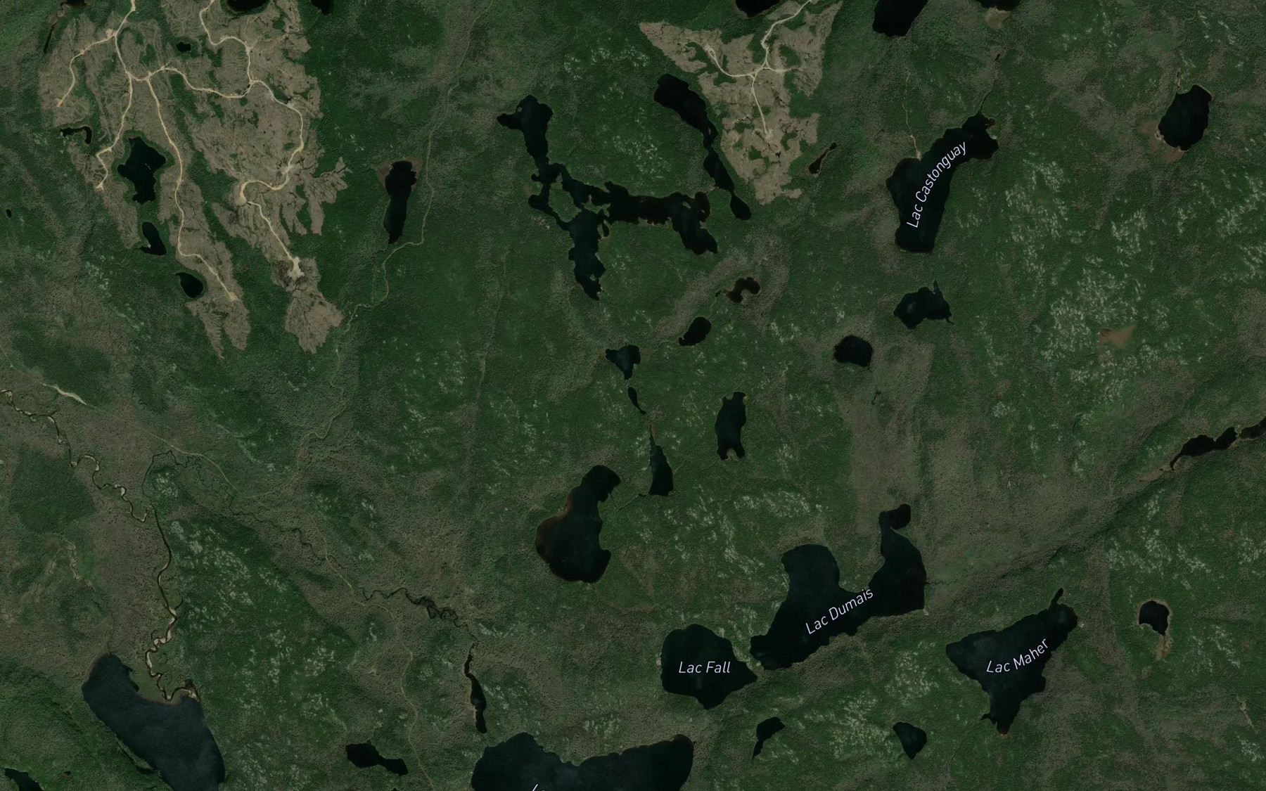Satellite map of the Lac Laurette