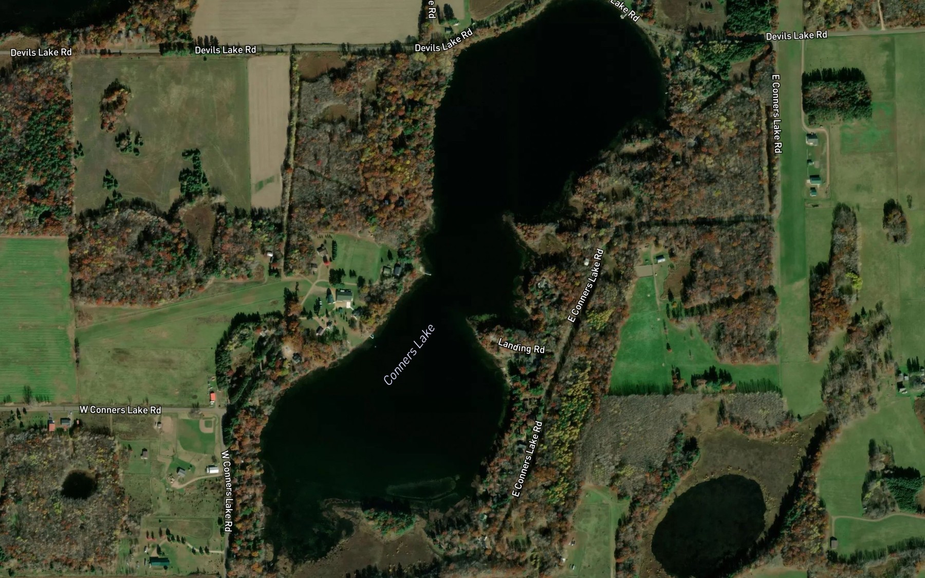 Satellite map of the Conners Lake