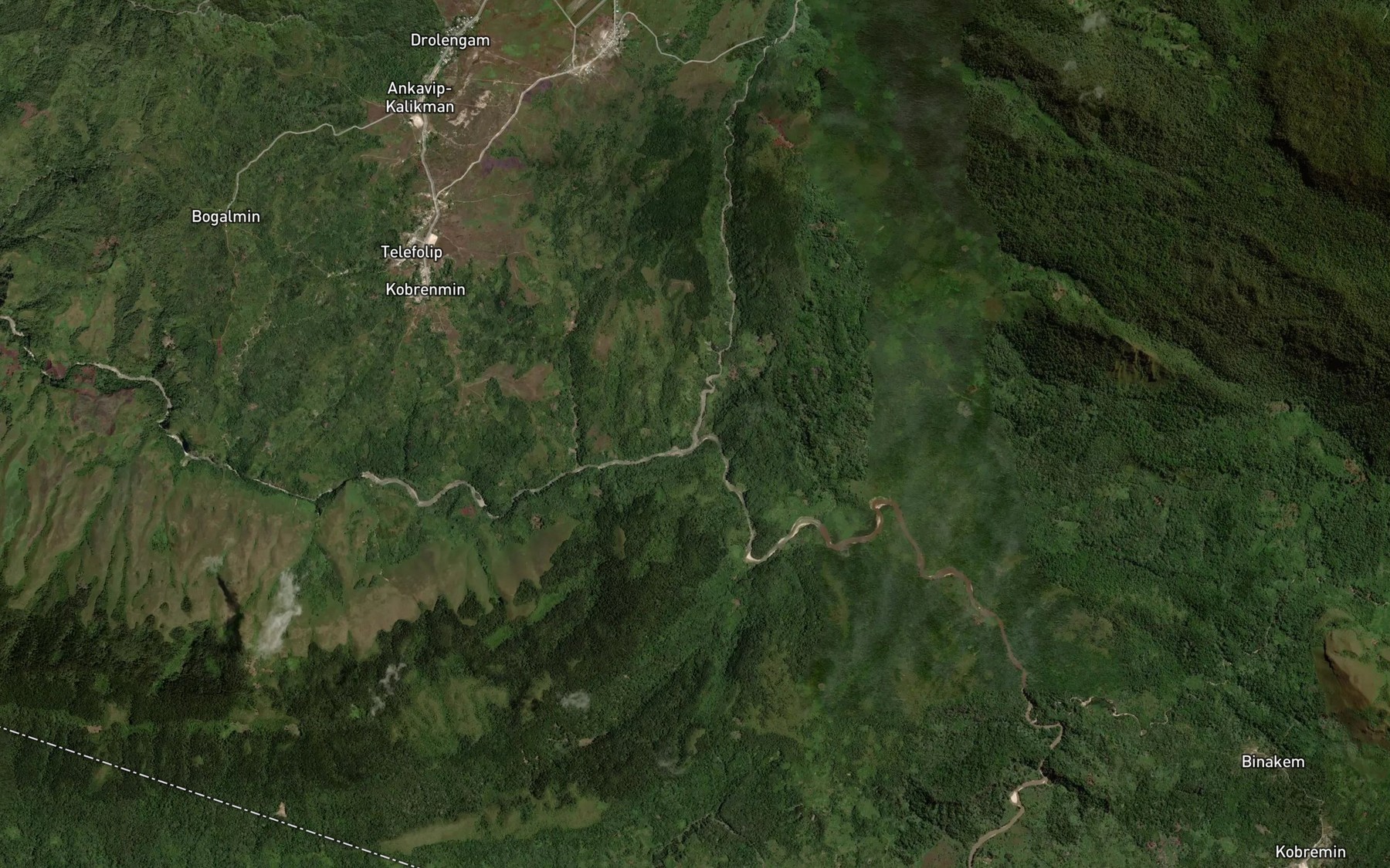 Satellite map of the Sol River