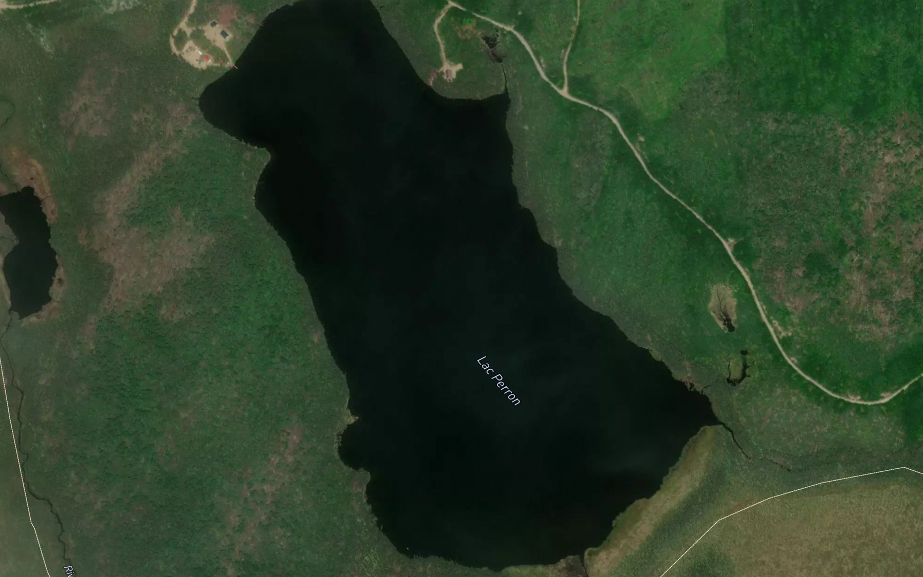 Satellite map of the Lac Perron