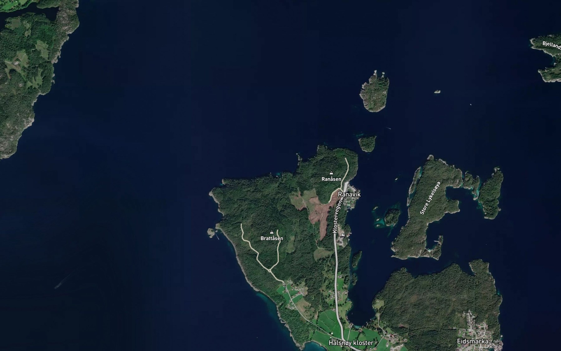Satellite map of the Kongsvikane