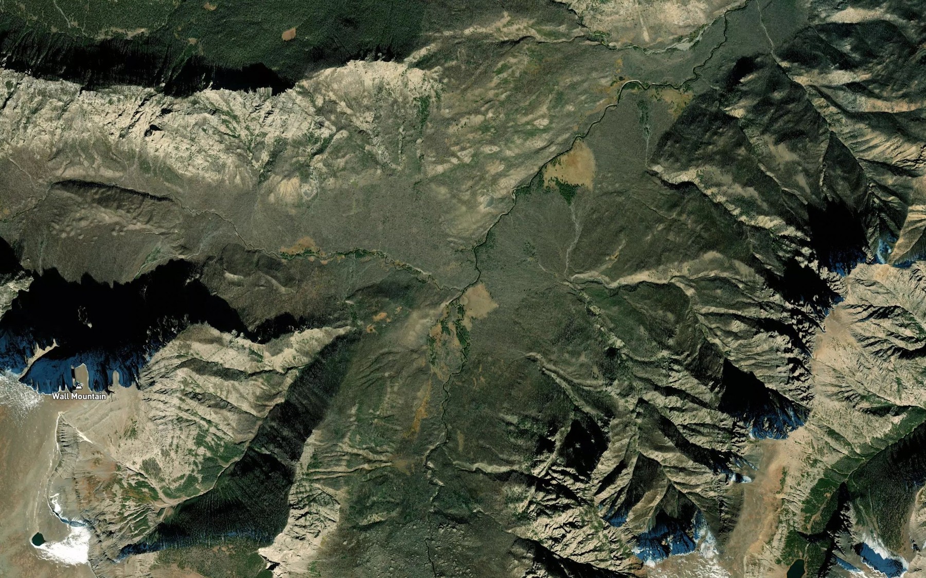 Satellite map of the Marston Creek