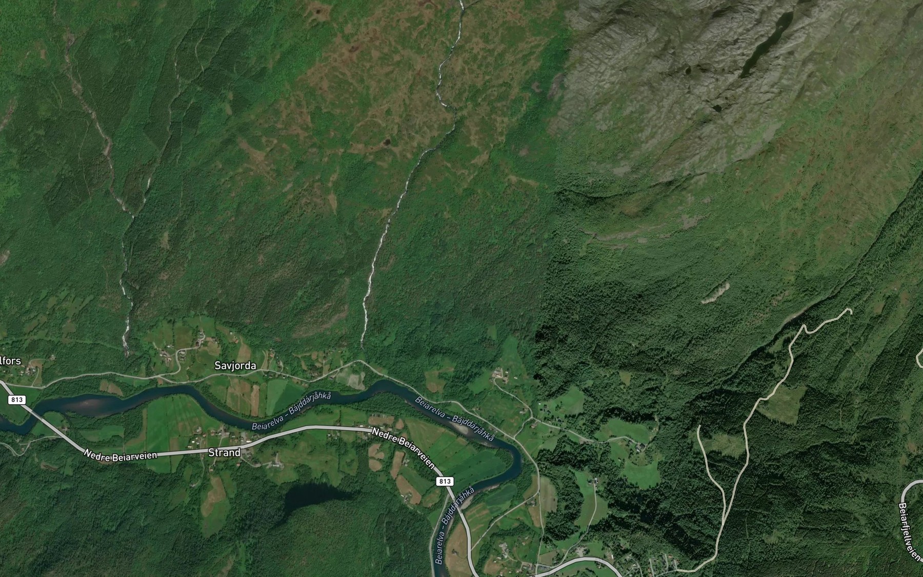 Satellite map of the Merkaga