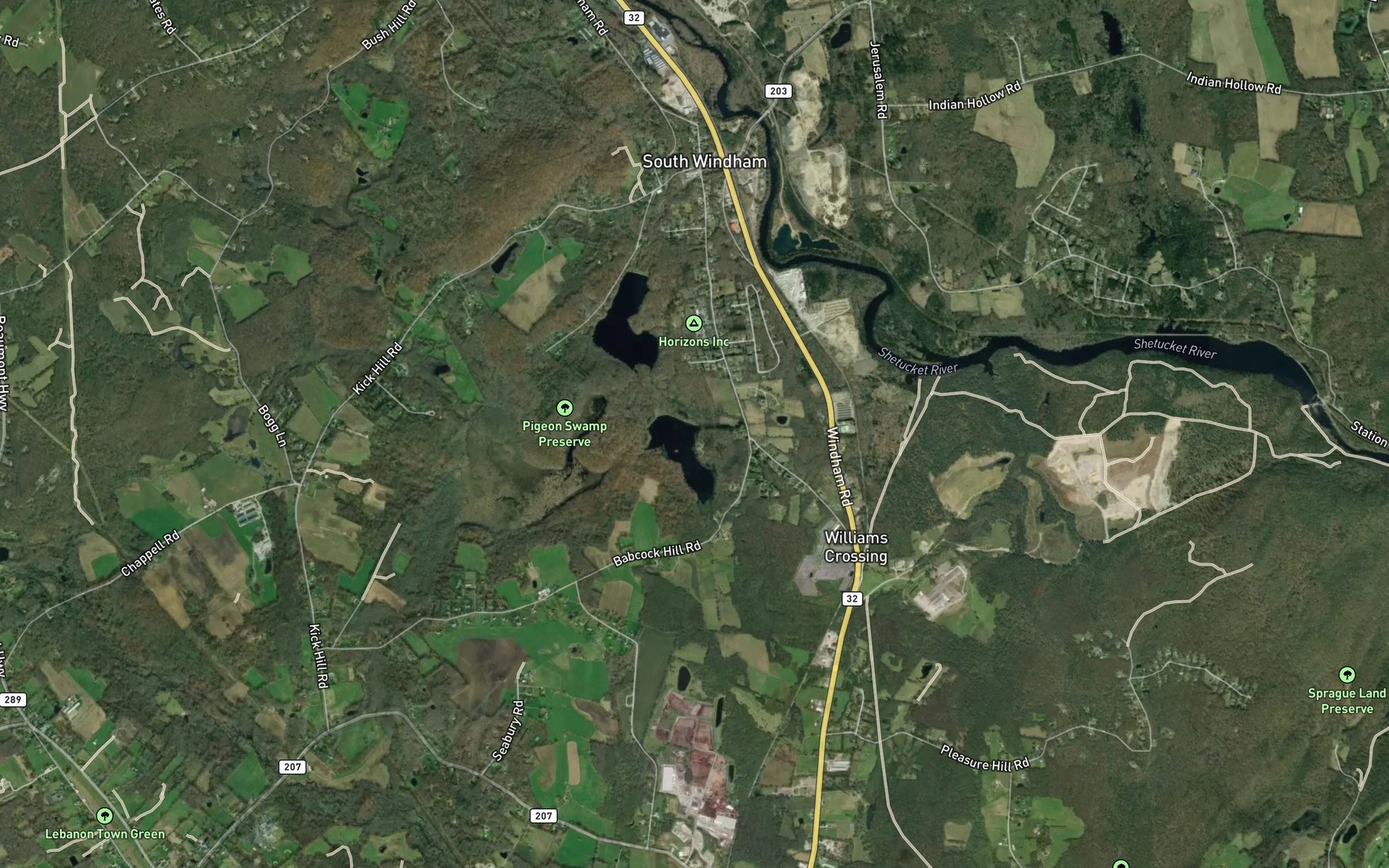 Satellite map of the Bibbens Pond