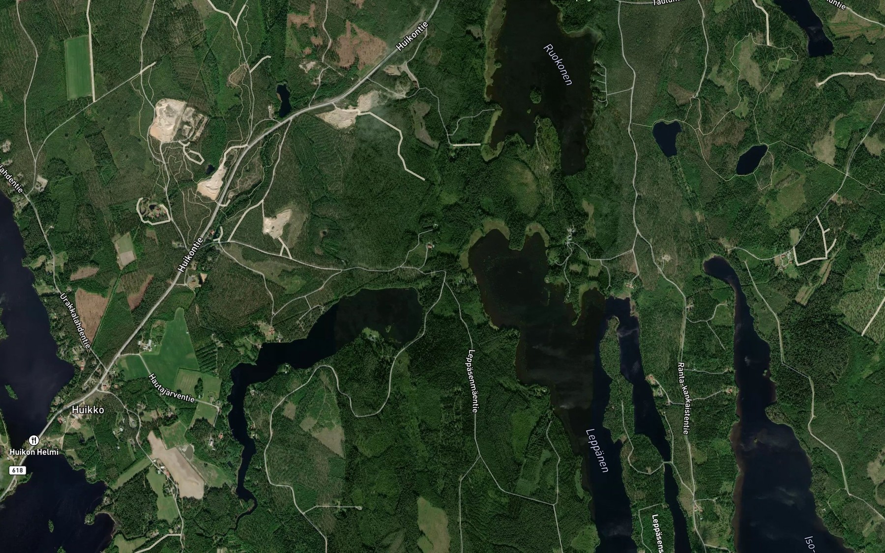 Satellite map of the Hautakoski