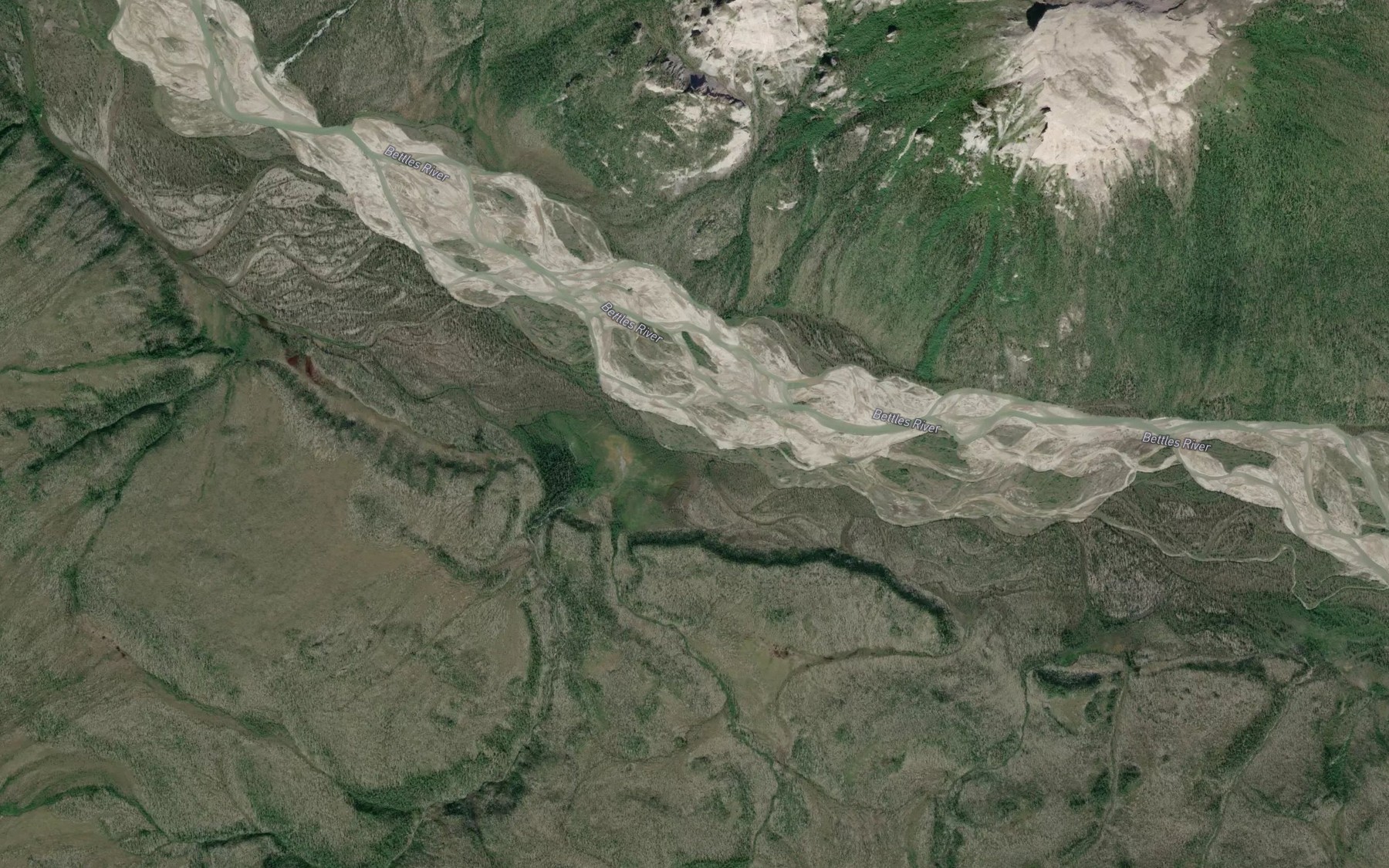 Satellite map of the Ready Bullion Creek