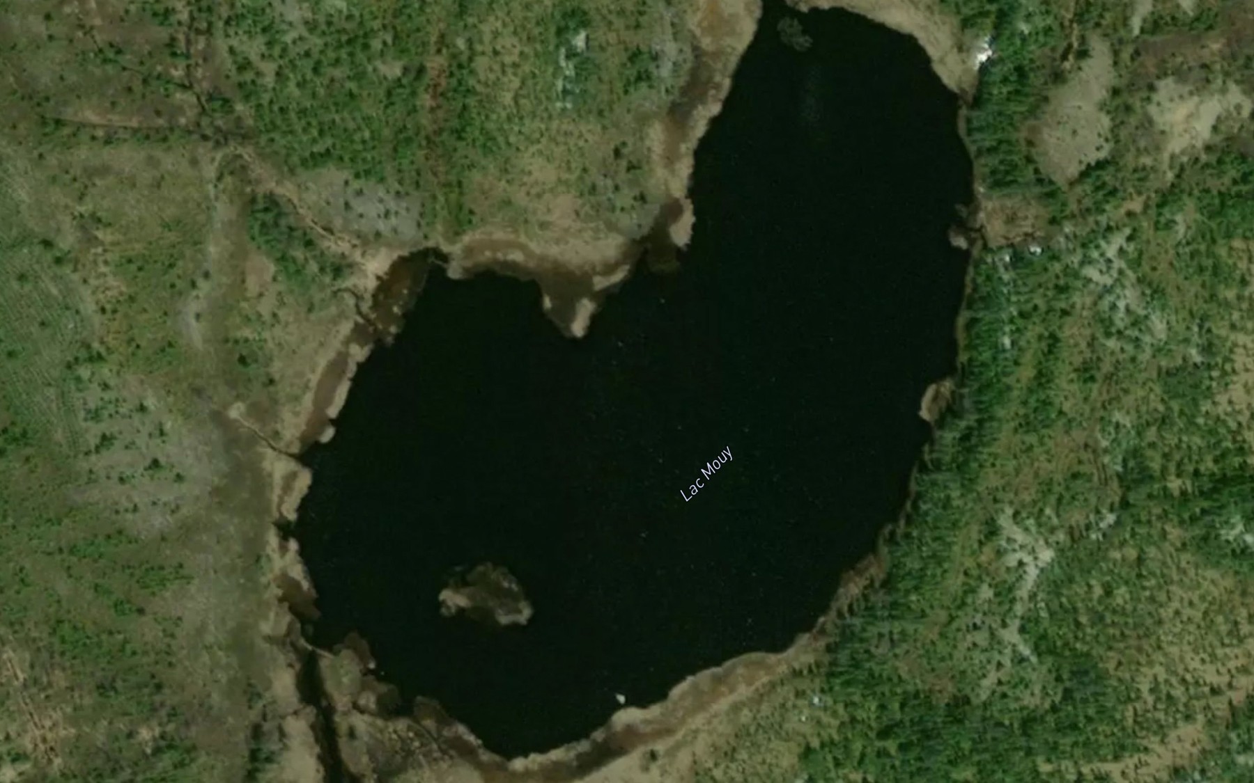 Satellite map of the Lac Mouy