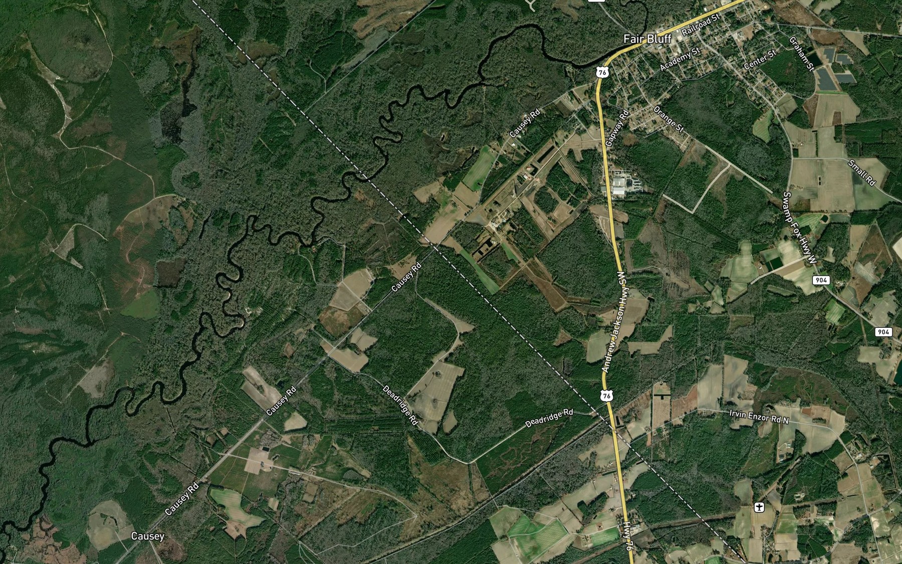 Satellite map of the Sawscalpel Bay
