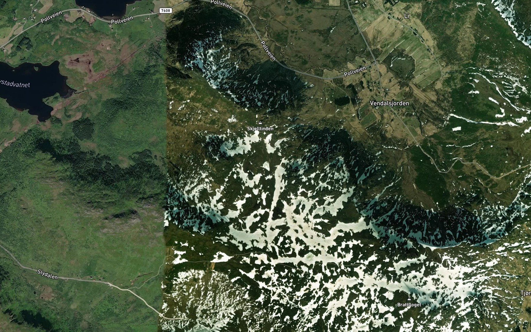 Satellite map of the Litlvatnet
